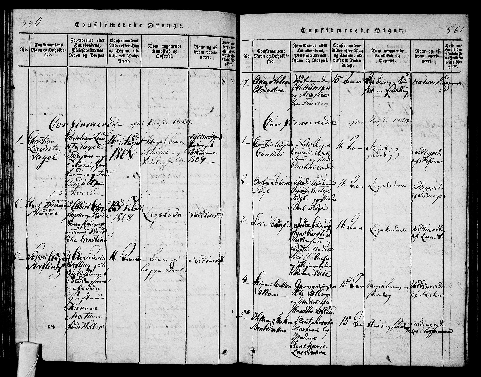 Tønsberg kirkebøker, AV/SAKO-A-330/F/Fa/L0004: Parish register (official) no. I 4, 1813-1826, p. 560-561