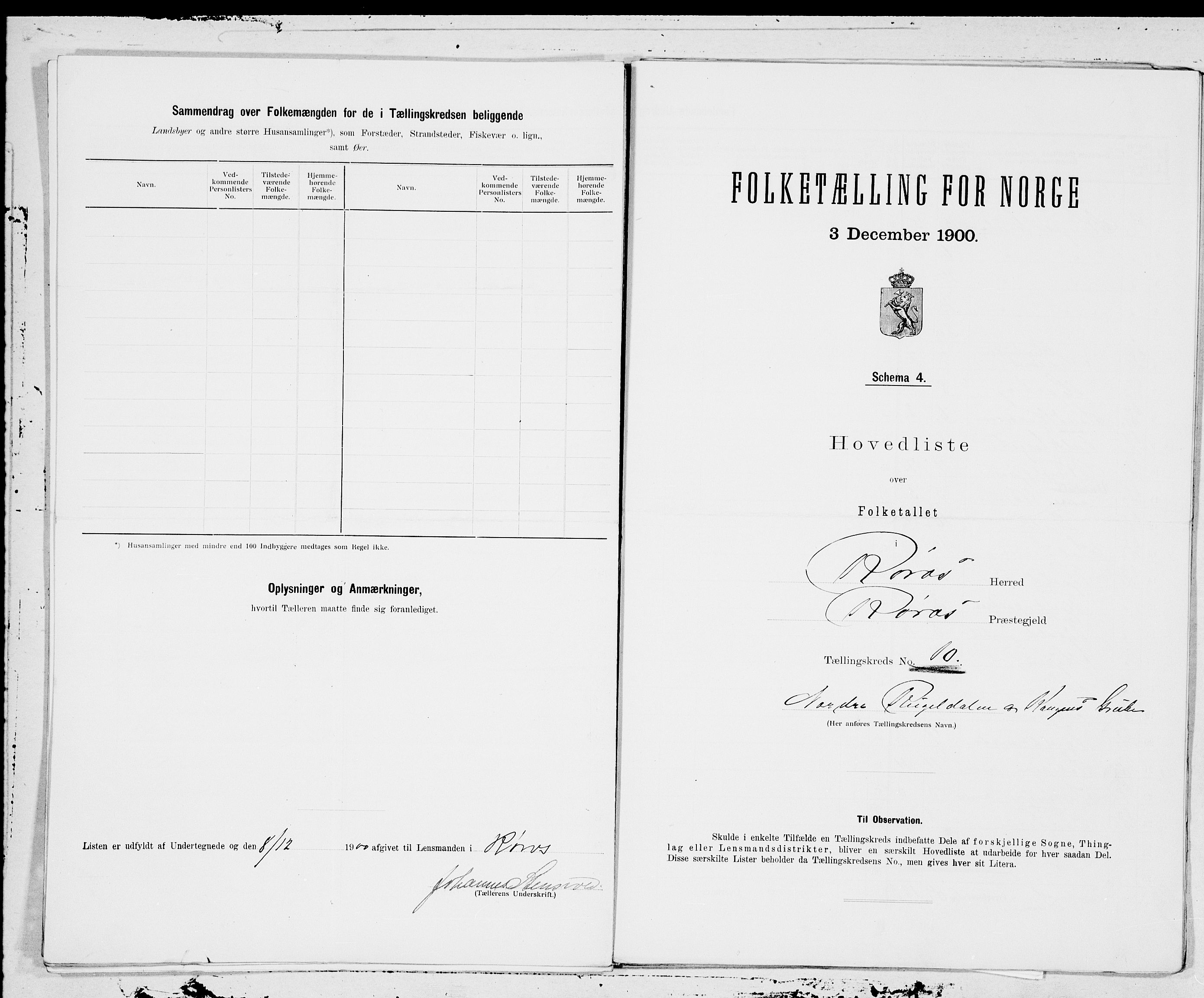 SAT, 1900 census for Røros, 1900, p. 22