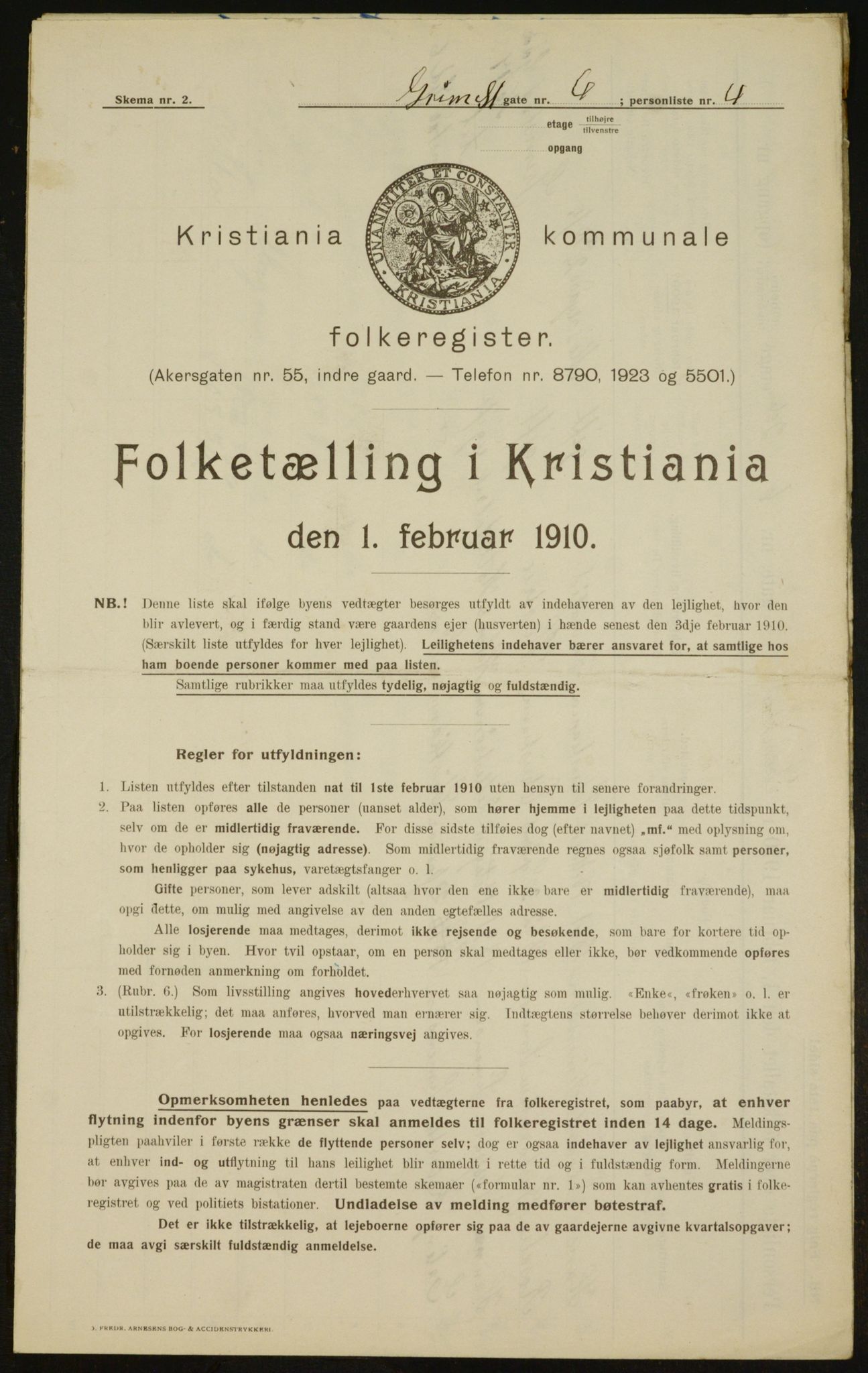 OBA, Municipal Census 1910 for Kristiania, 1910, p. 28462