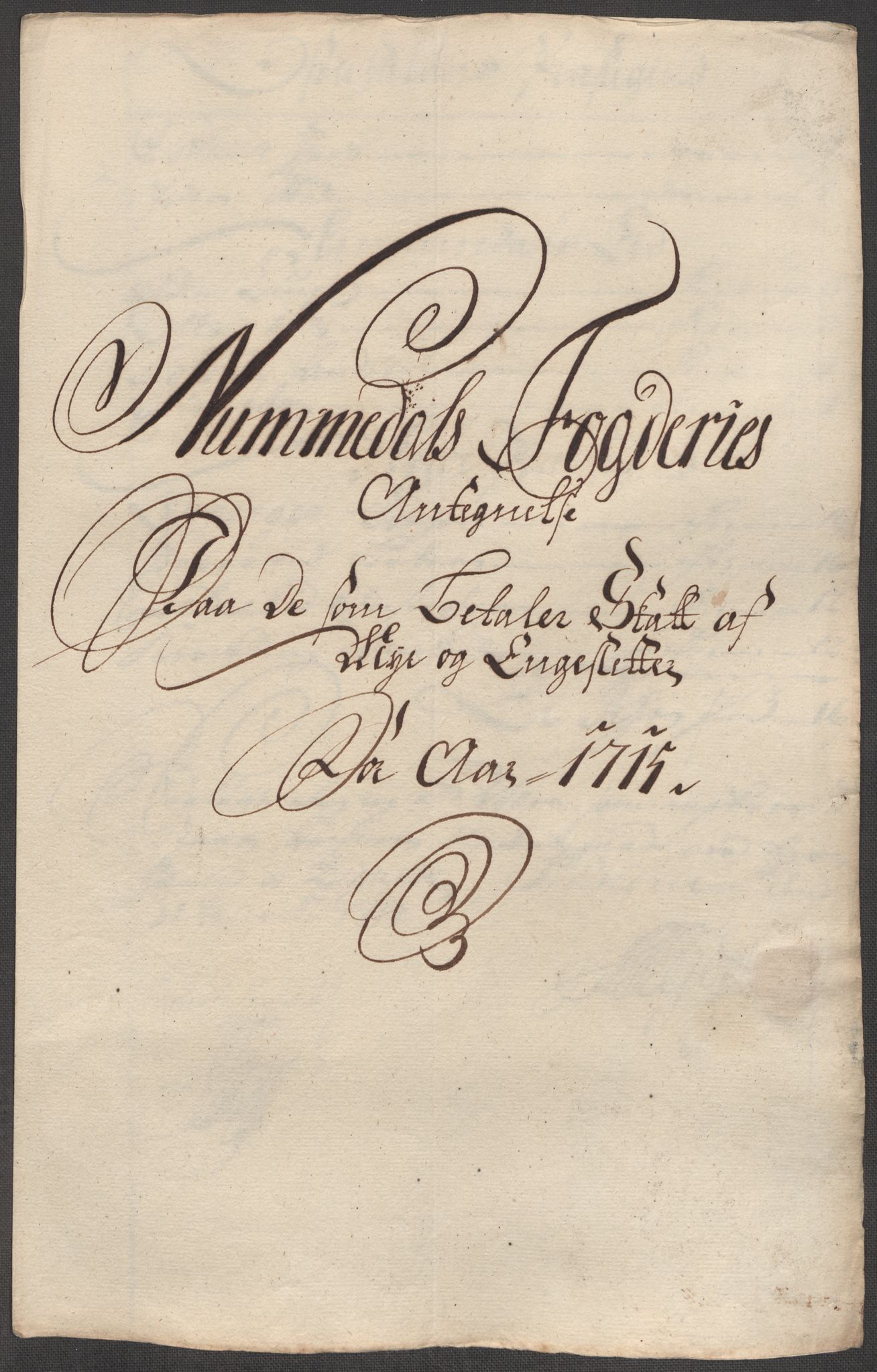Rentekammeret inntil 1814, Reviderte regnskaper, Fogderegnskap, RA/EA-4092/R64/L4436: Fogderegnskap Namdal, 1715, p. 121