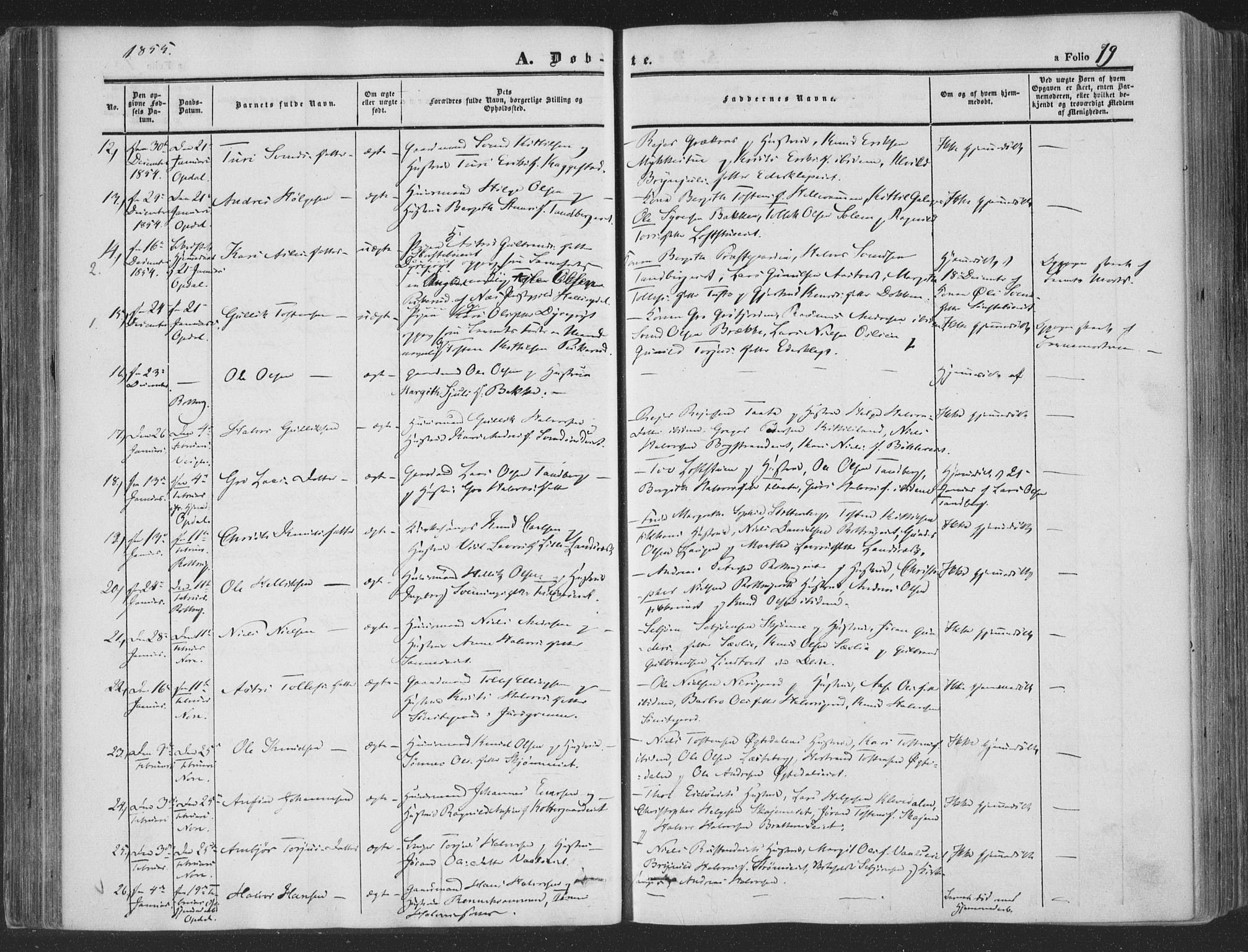 Rollag kirkebøker, AV/SAKO-A-240/F/Fa/L0008: Parish register (official) no. I 8, 1847-1860, p. 79