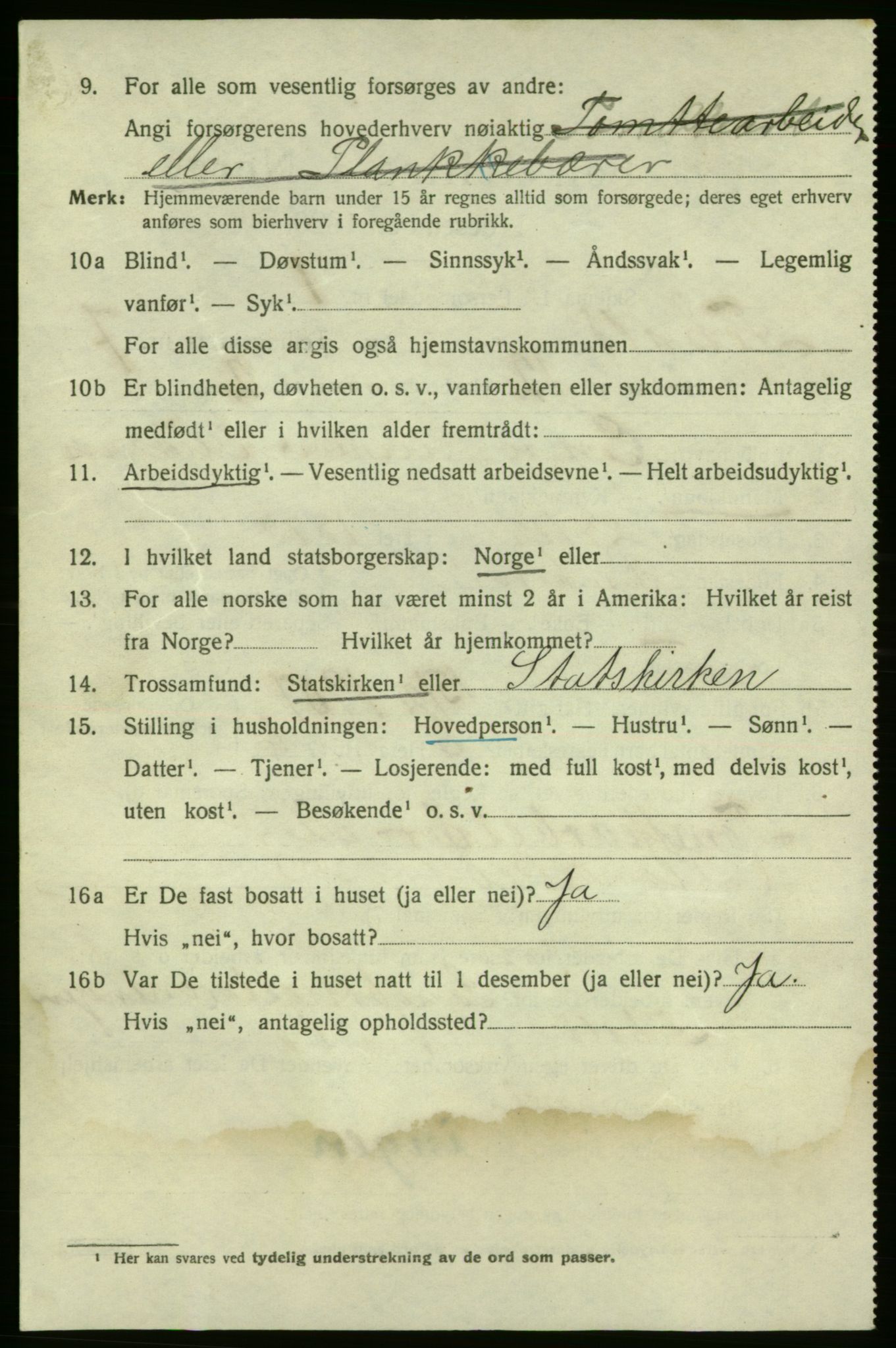 SAO, 1920 census for Fredrikshald, 1920, p. 14037