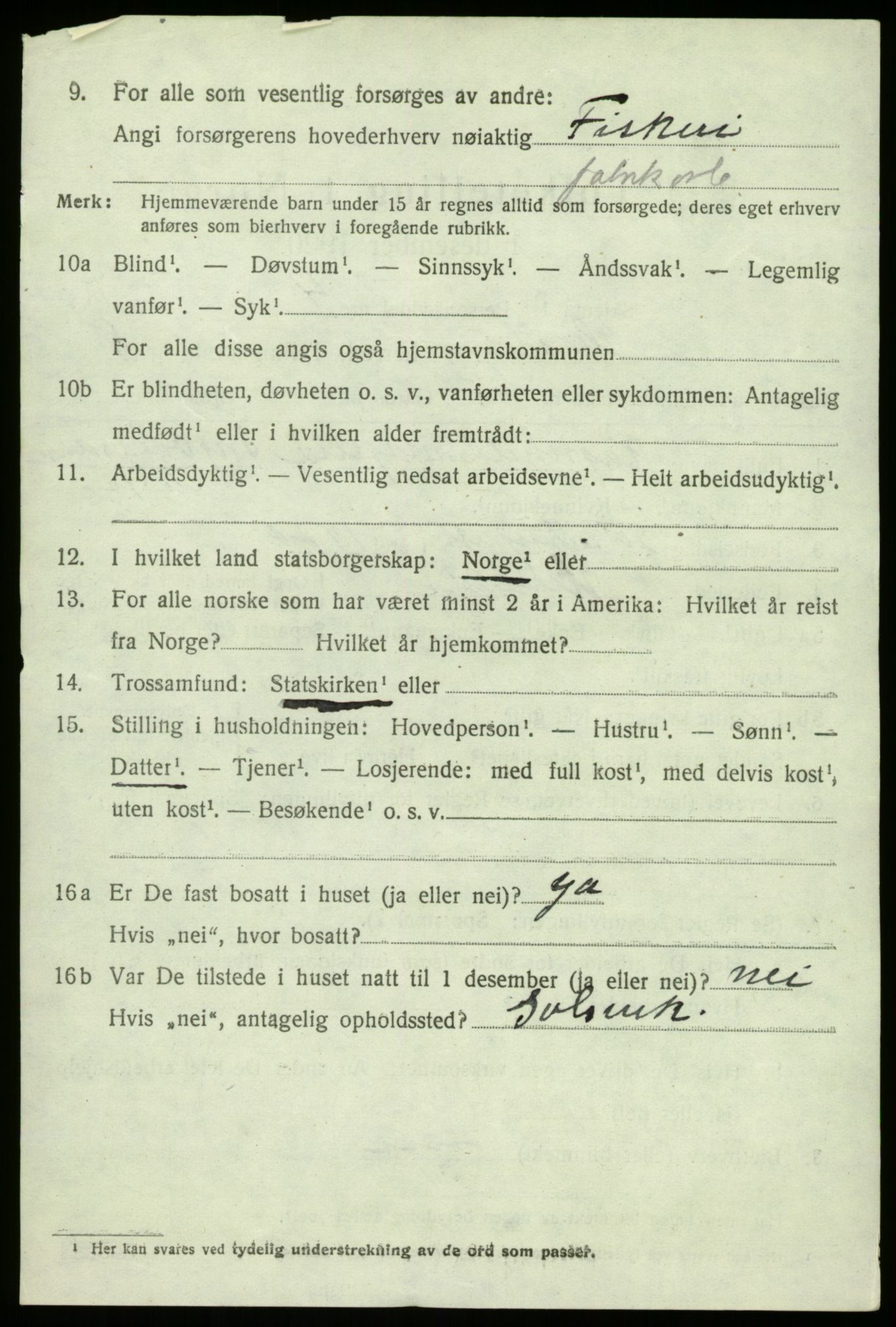 SAB, 1920 census for Herdla, 1920, p. 6290