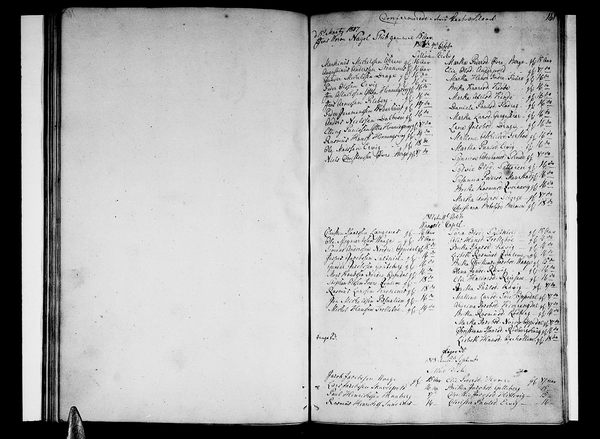 Selje sokneprestembete, SAB/A-99938/H/Ha/Haa/Haaa: Parish register (official) no. A 7, 1807-1816, p. 161