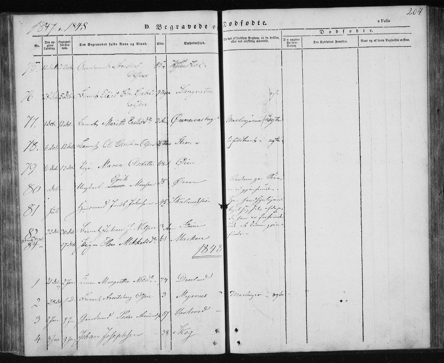 Ministerialprotokoller, klokkerbøker og fødselsregistre - Nordland, AV/SAT-A-1459/820/L0291: Parish register (official) no. 820A12, 1846-1854, p. 204