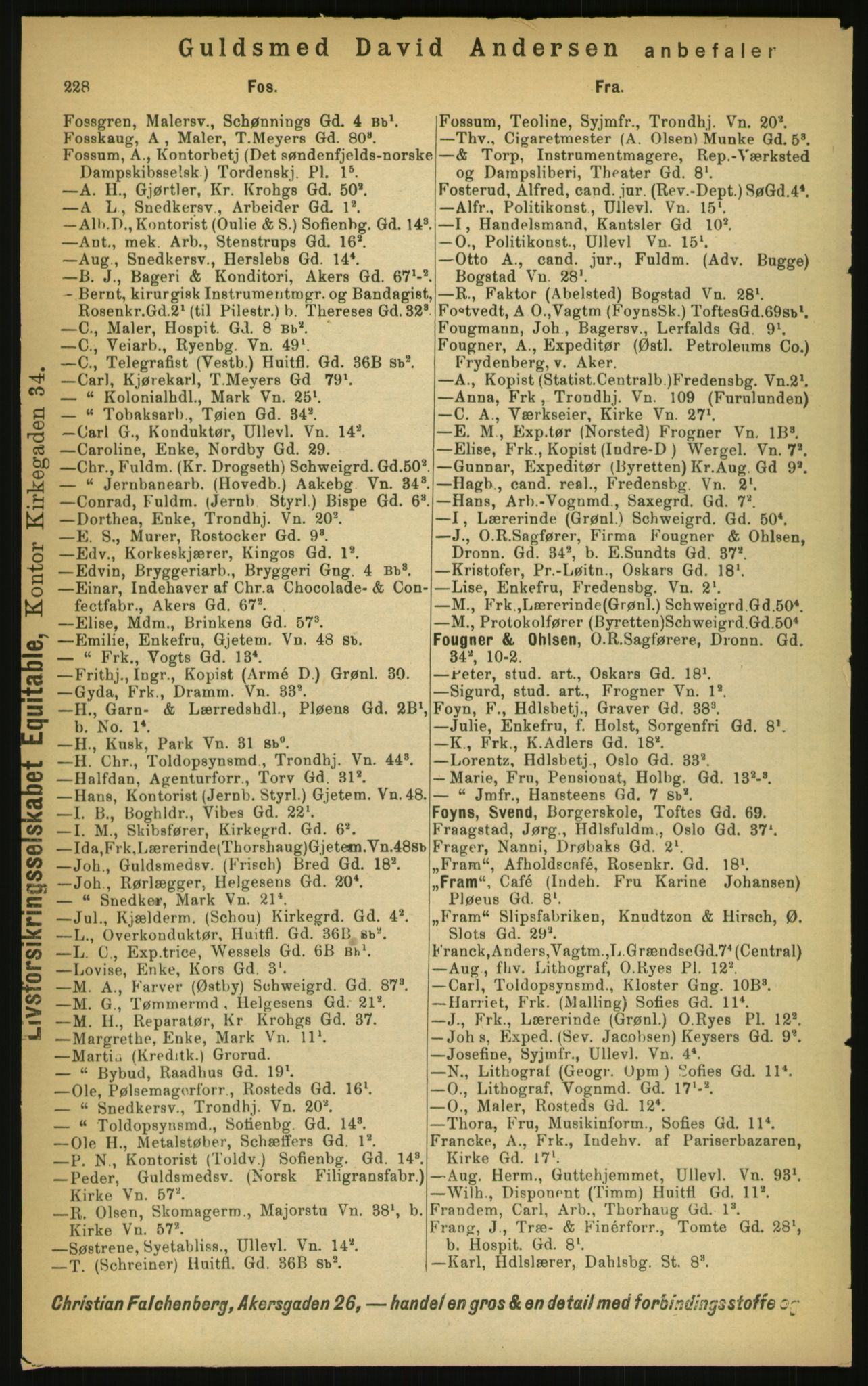 Kristiania/Oslo adressebok, PUBL/-, 1897, p. 228