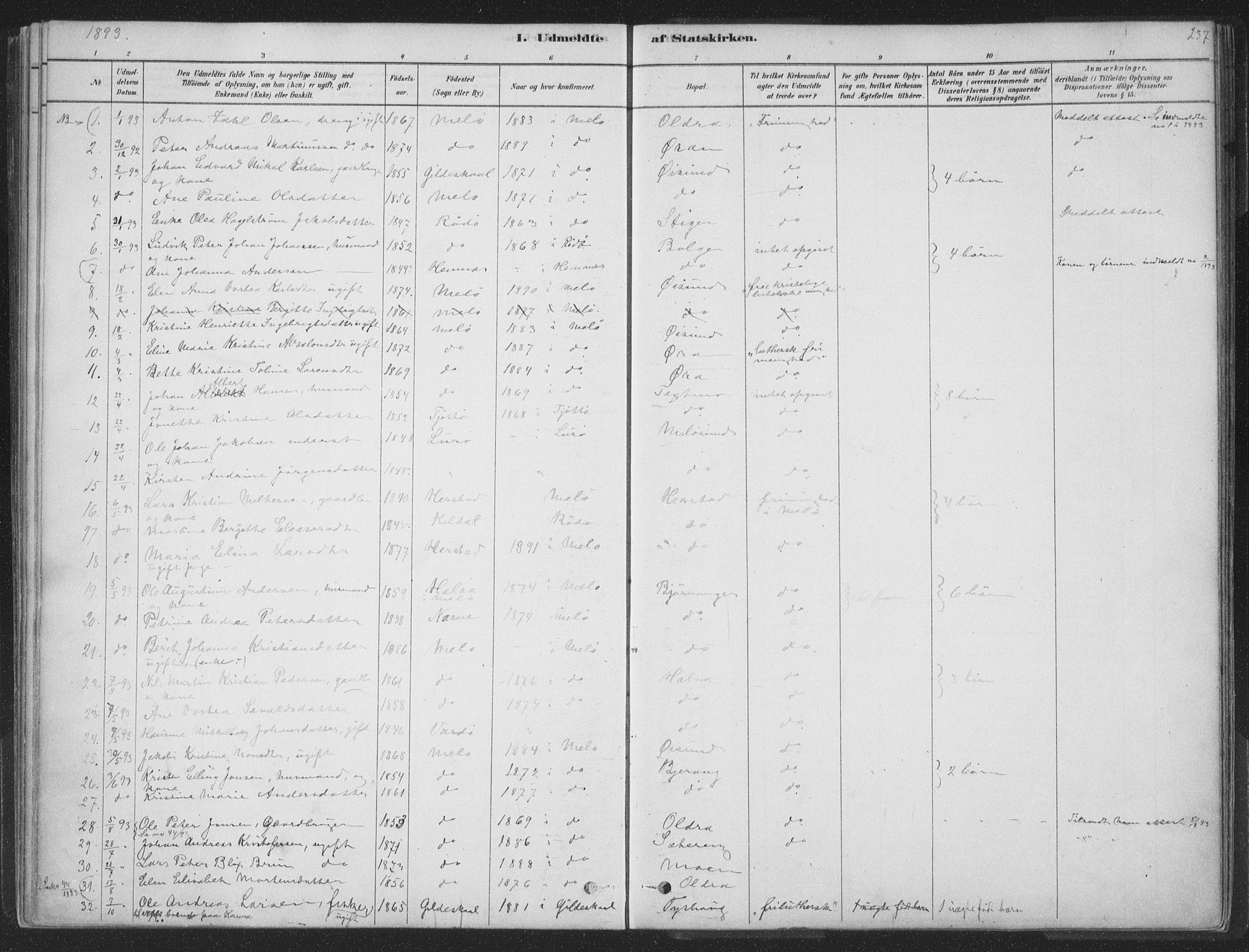 Ministerialprotokoller, klokkerbøker og fødselsregistre - Nordland, AV/SAT-A-1459/843/L0627: Parish register (official) no. 843A02, 1878-1908, p. 237