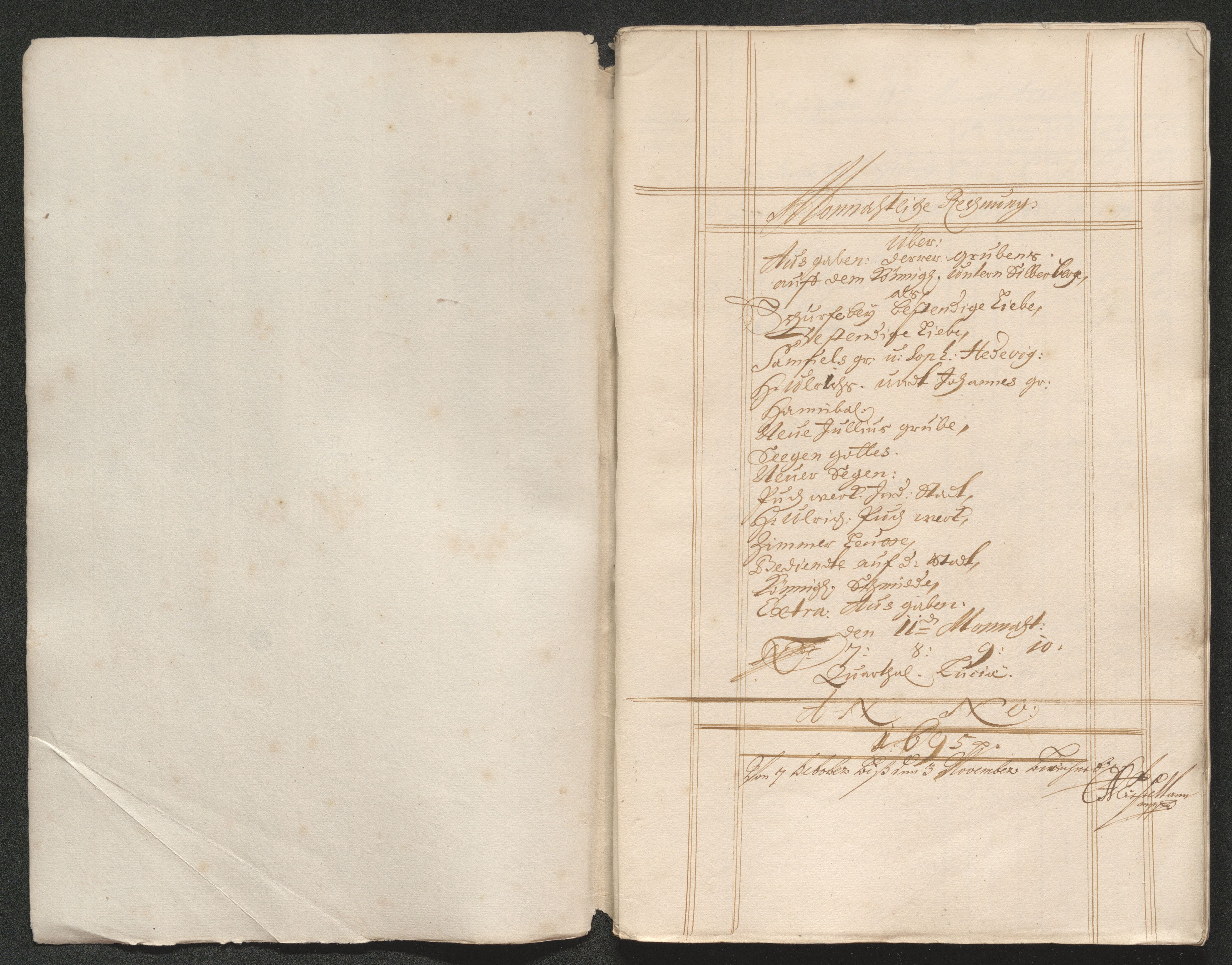 Kongsberg Sølvverk 1623-1816, AV/SAKO-EA-3135/001/D/Dc/Dcd/L0069: Utgiftsregnskap for gruver m.m., 1695, p. 463