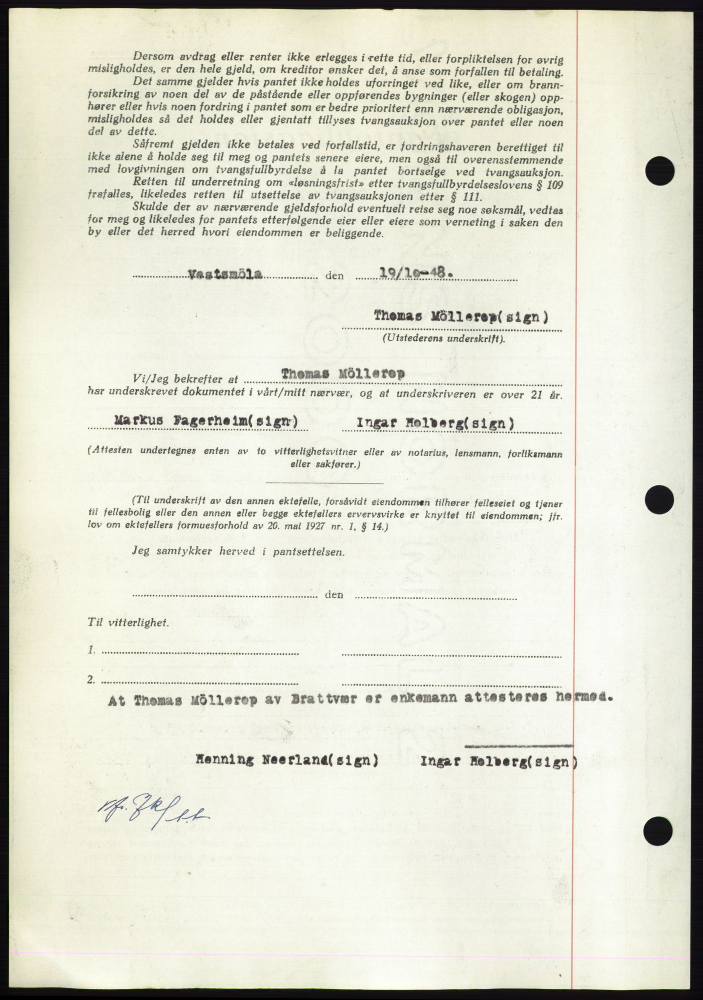 Nordmøre sorenskriveri, AV/SAT-A-4132/1/2/2Ca: Mortgage book no. B101, 1949-1949, Diary no: : 1019/1949