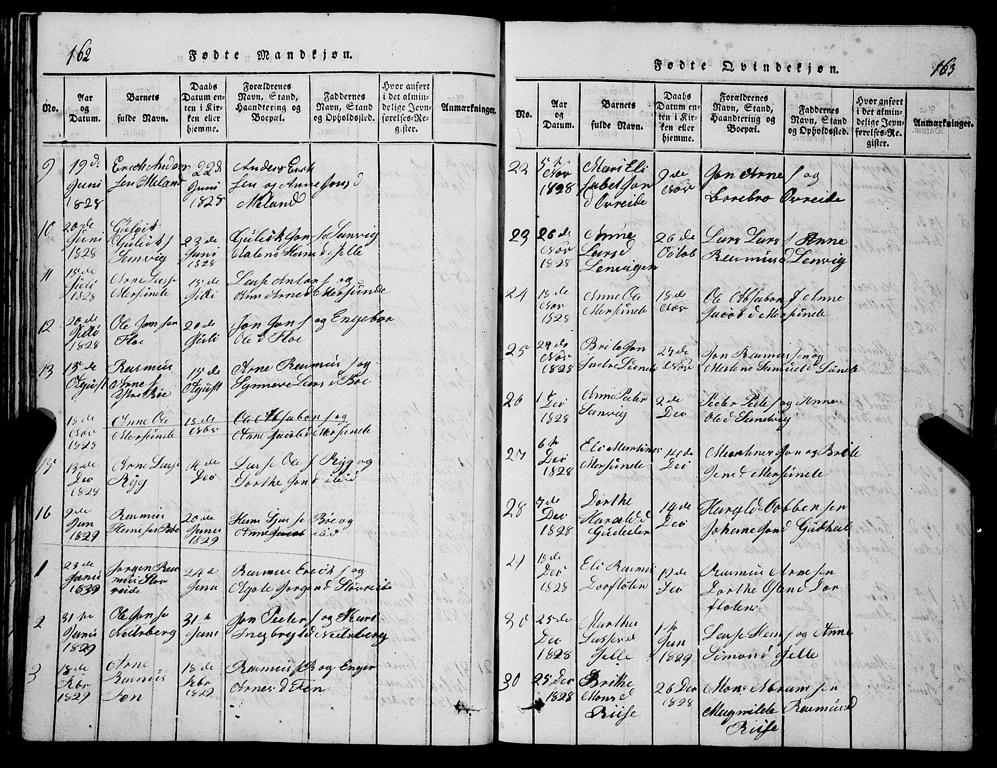 Stryn Sokneprestembete, SAB/A-82501: Parish register (copy) no. C 1, 1801-1845, p. 162-163