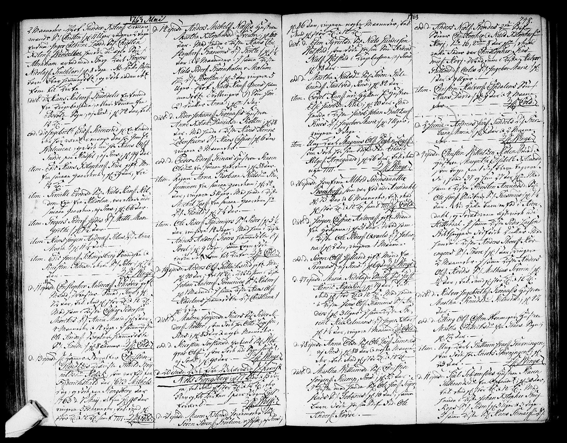 Kongsberg kirkebøker, SAKO/A-22/F/Fa/L0004: Parish register (official) no. I 4, 1756-1768, p. 248