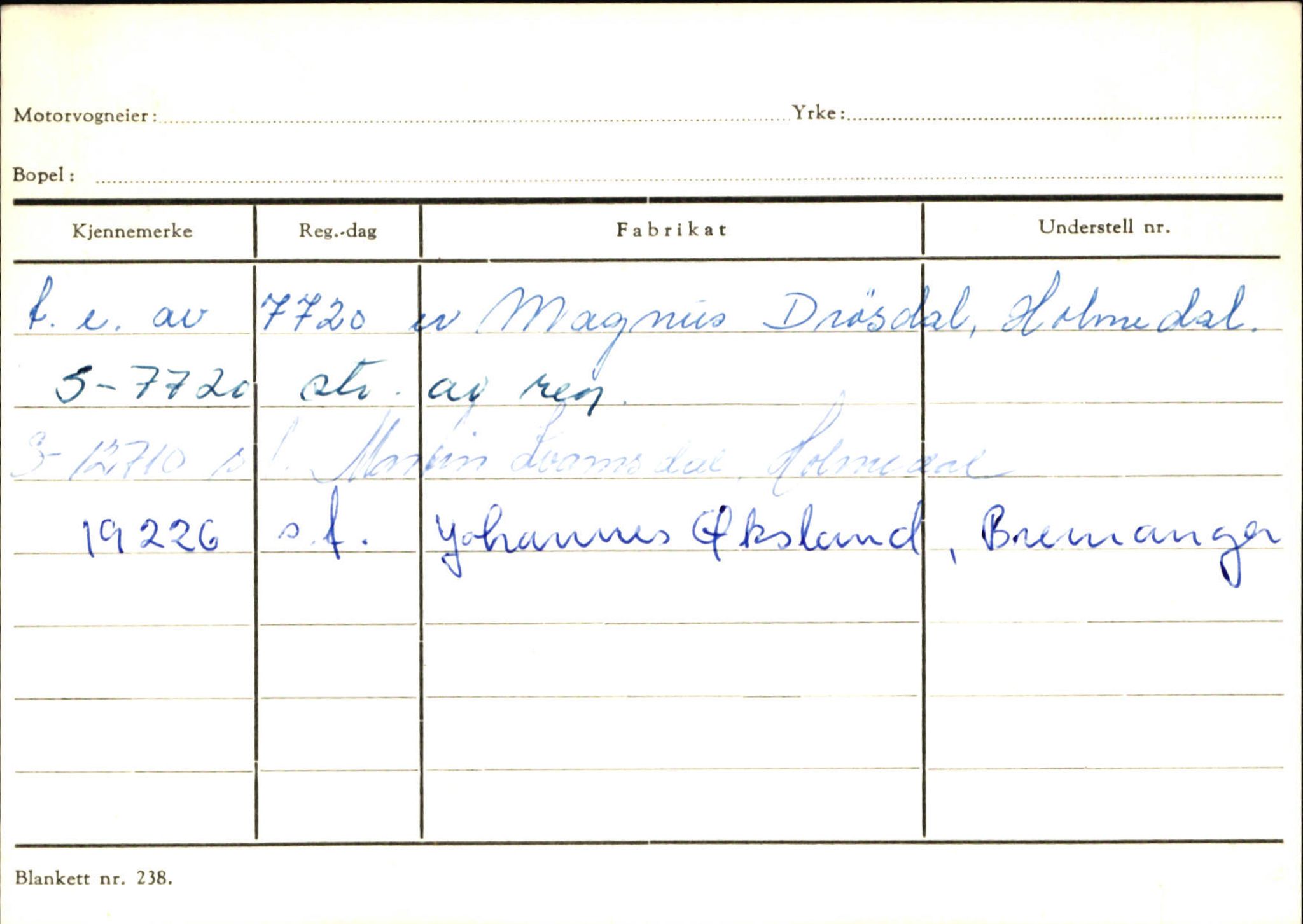 Statens vegvesen, Sogn og Fjordane vegkontor, SAB/A-5301/4/F/L0125: Eigarregister Sogndal V-Å. Aurland A-Å. Fjaler A-N, 1945-1975, p. 2144