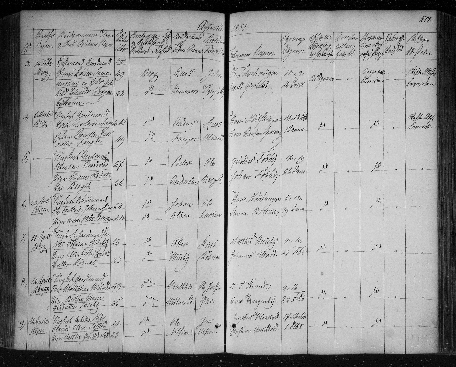 Berg prestekontor Kirkebøker, AV/SAO-A-10902/F/Fa/L0004: Parish register (official) no. I 4, 1843-1860, p. 279