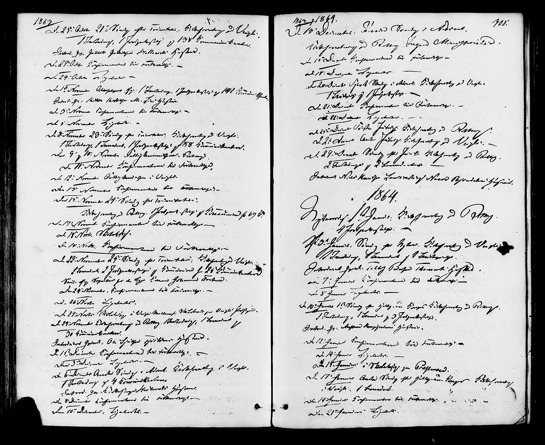Rollag kirkebøker, AV/SAKO-A-240/F/Fa/L0009: Parish register (official) no. I 9, 1860-1874, p. 308