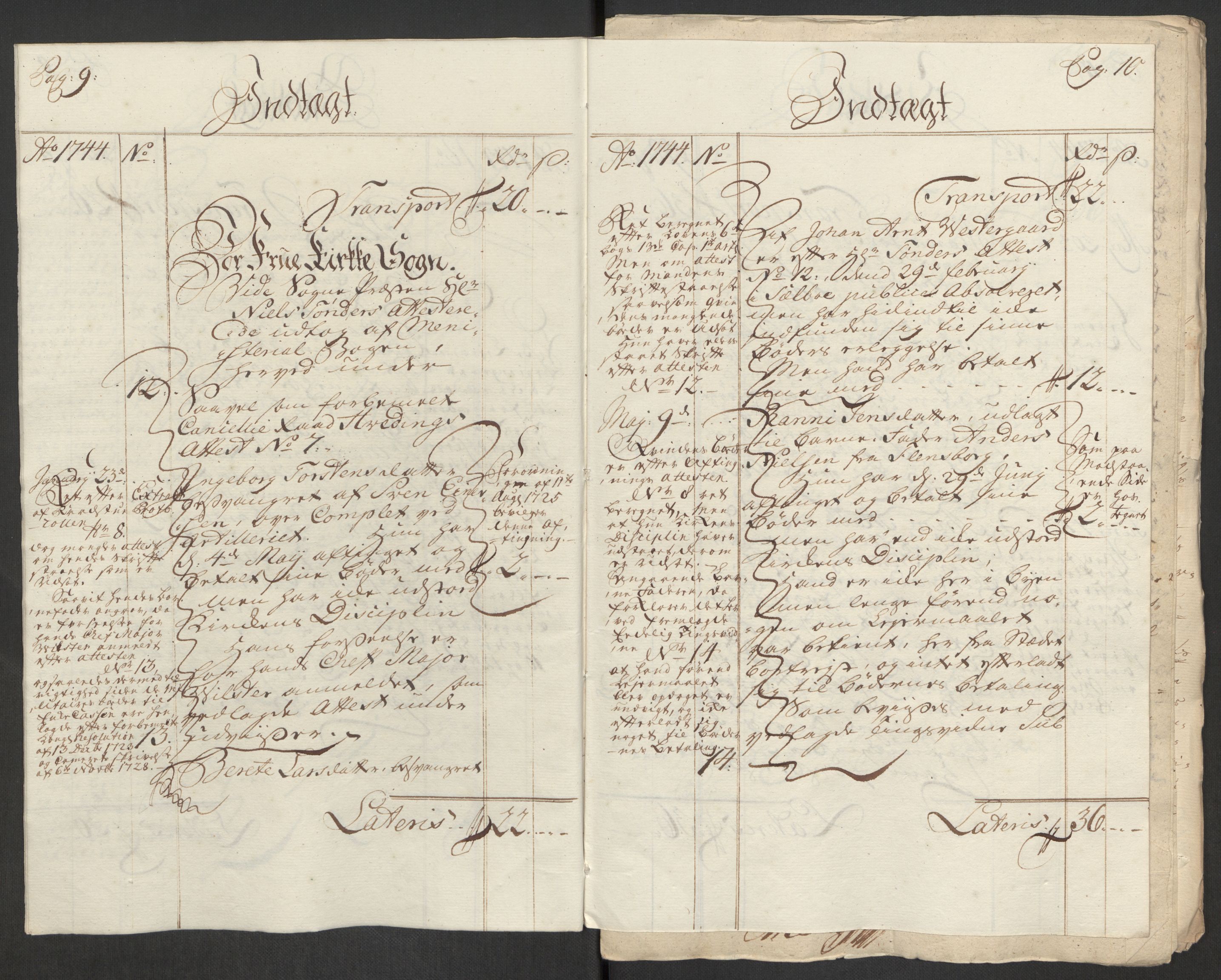 Rentekammeret inntil 1814, Reviderte regnskaper, Byregnskaper, AV/RA-EA-4066/R/Rs/L0541: [S22] Sikt og sakefall, 1743-1746, p. 125