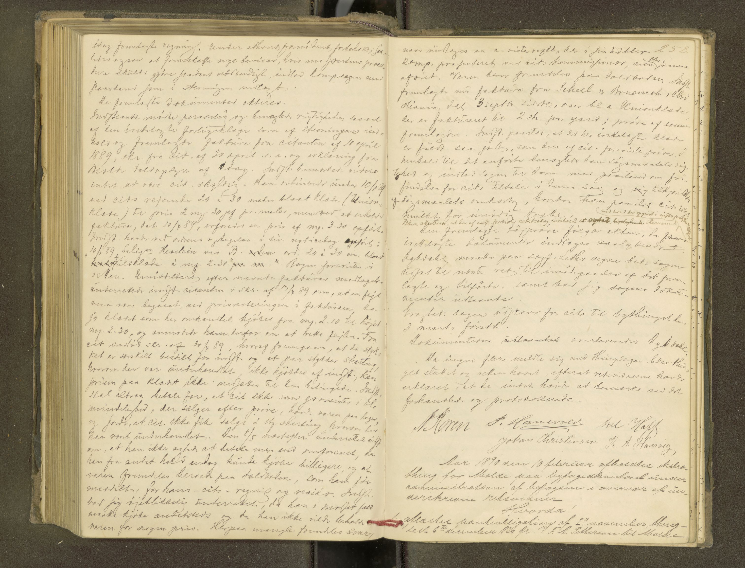 Molde byfogd, AV/SAT-A-0025/1/1A/L0012: Justisprotokoll, 1879-1890, p. 257b-258a