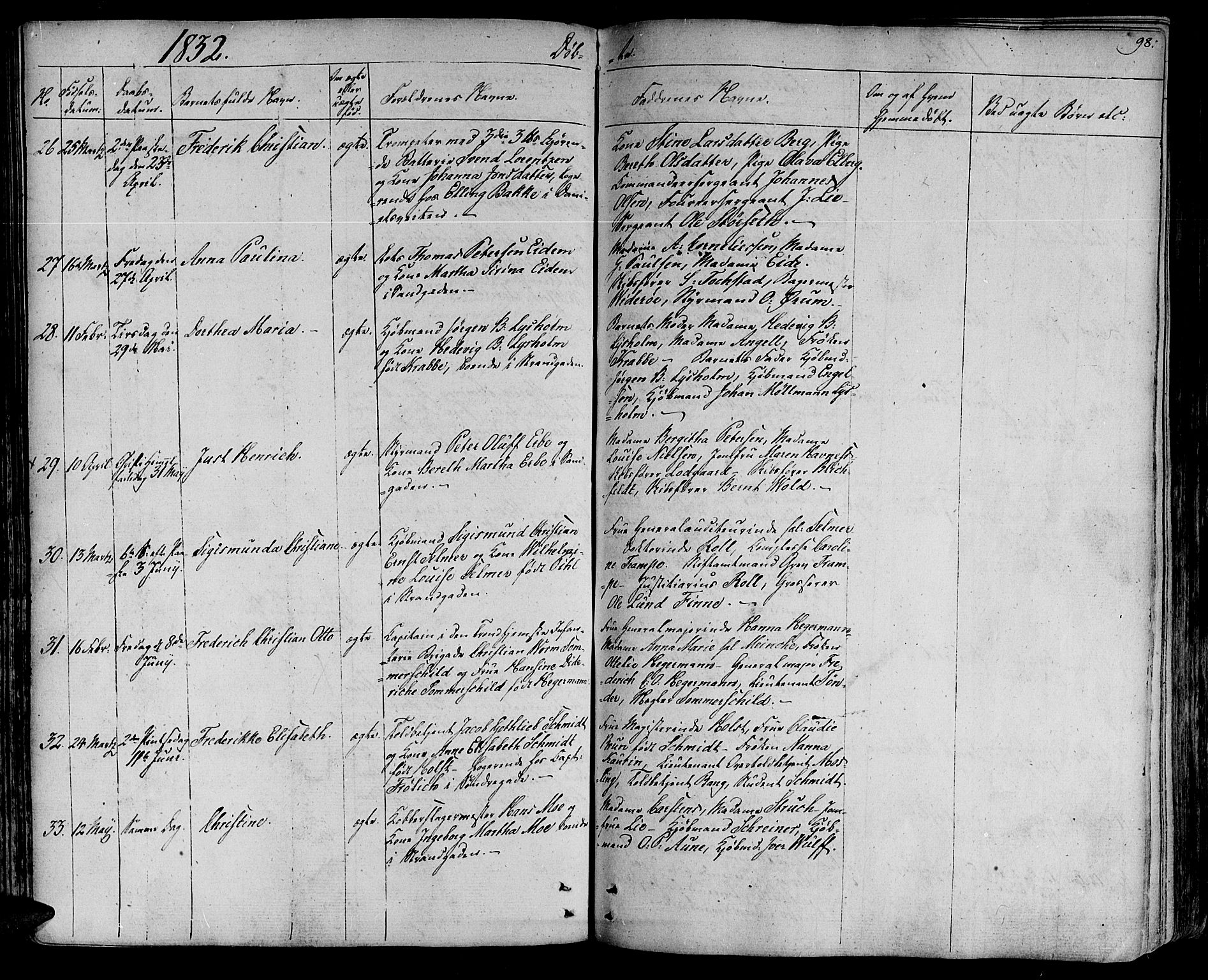 Ministerialprotokoller, klokkerbøker og fødselsregistre - Sør-Trøndelag, AV/SAT-A-1456/602/L0108: Parish register (official) no. 602A06, 1821-1839, p. 98