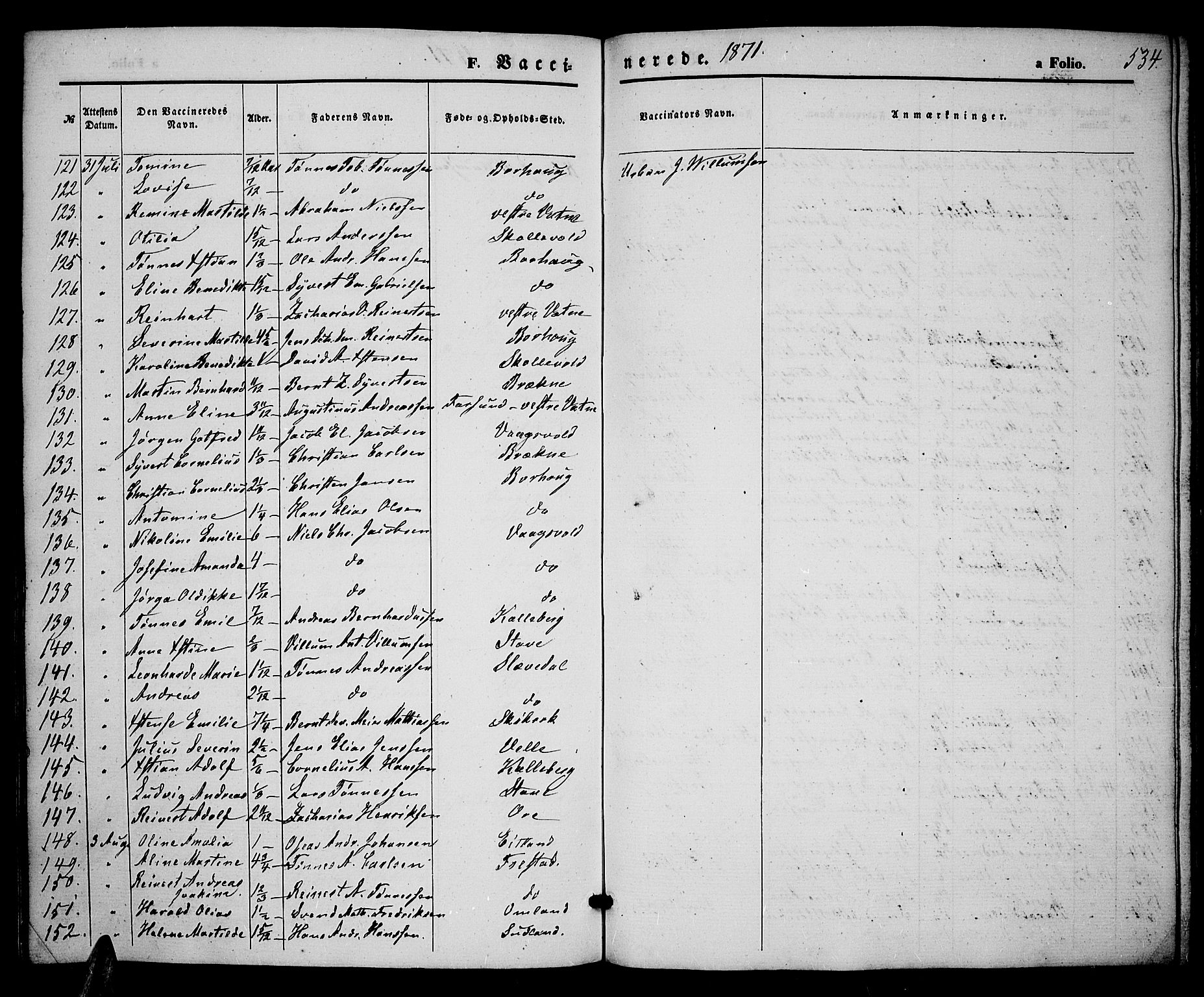 Lista sokneprestkontor, AV/SAK-1111-0027/F/Fb/L0003: Parish register (copy) no. B 3, 1862-1877, p. 534