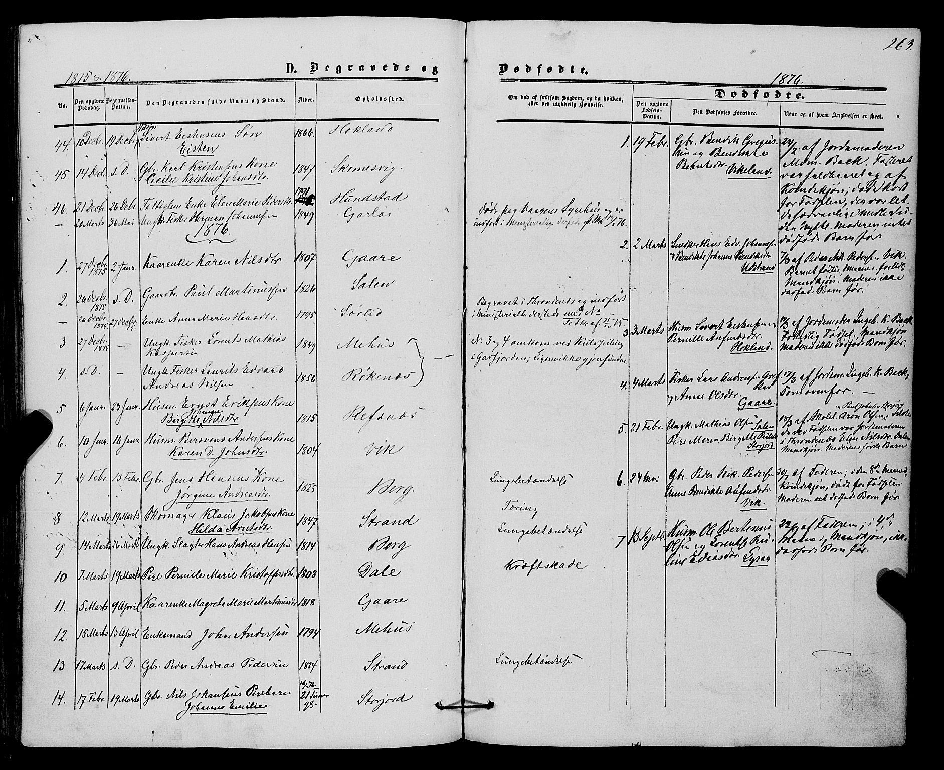Kvæfjord sokneprestkontor, SATØ/S-1323/G/Ga/Gaa/L0004kirke: Parish register (official) no. 4, 1857-1877, p. 263