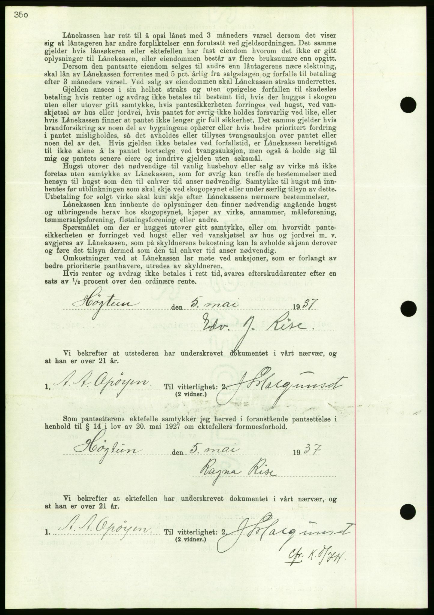 Nordmøre sorenskriveri, AV/SAT-A-4132/1/2/2Ca/L0091: Mortgage book no. B81, 1937-1937, Diary no: : 1358/1937