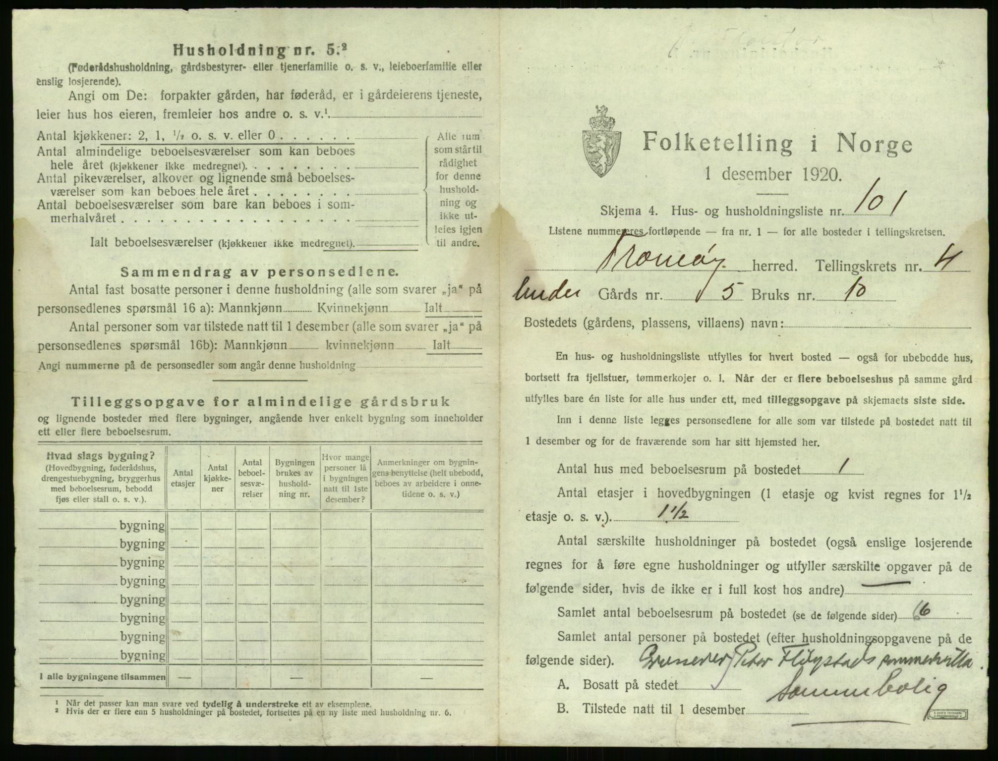 SAK, 1920 census for Tromøy, 1920, p. 533