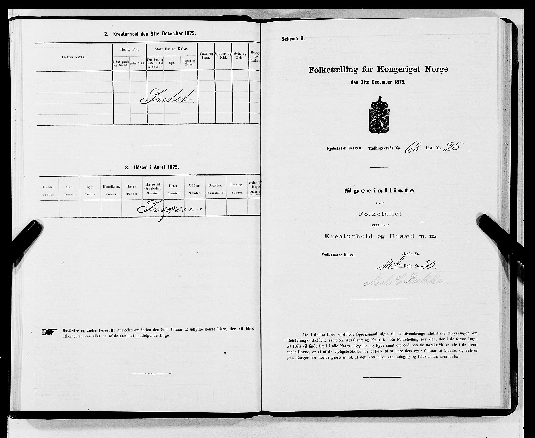 SAB, 1875 census for 1301 Bergen, 1875, p. 3654