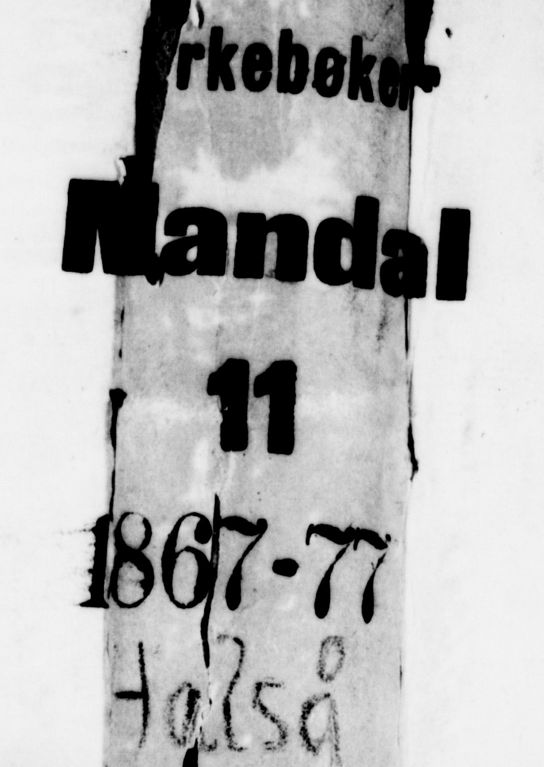 Mandal sokneprestkontor, SAK/1111-0030/F/Fb/Fba/L0009: Parish register (copy) no. B 3, 1867-1877