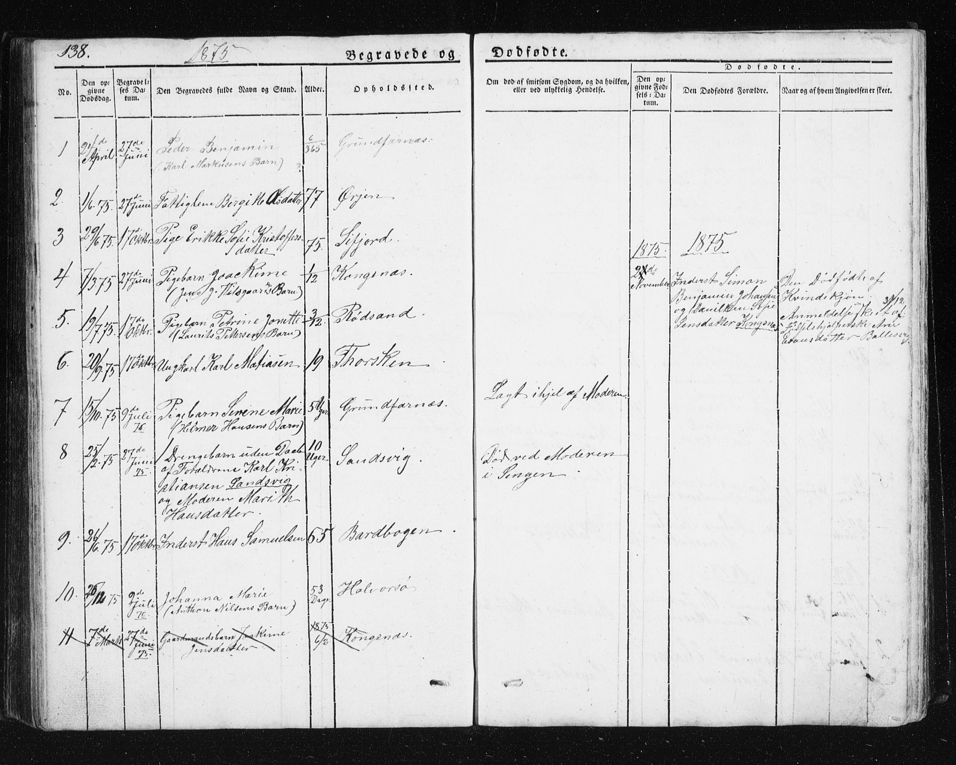 Berg sokneprestkontor, SATØ/S-1318/G/Ga/Gab/L0011klokker: Parish register (copy) no. 11, 1833-1878, p. 138