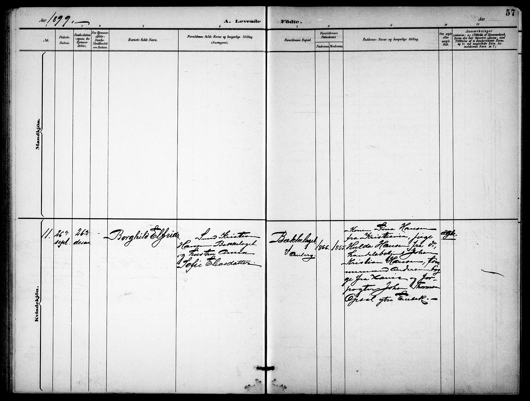 Enebakk prestekontor Kirkebøker, AV/SAO-A-10171c/G/Gb/L0002: Parish register (copy) no. II 2, 1891-1903, p. 57