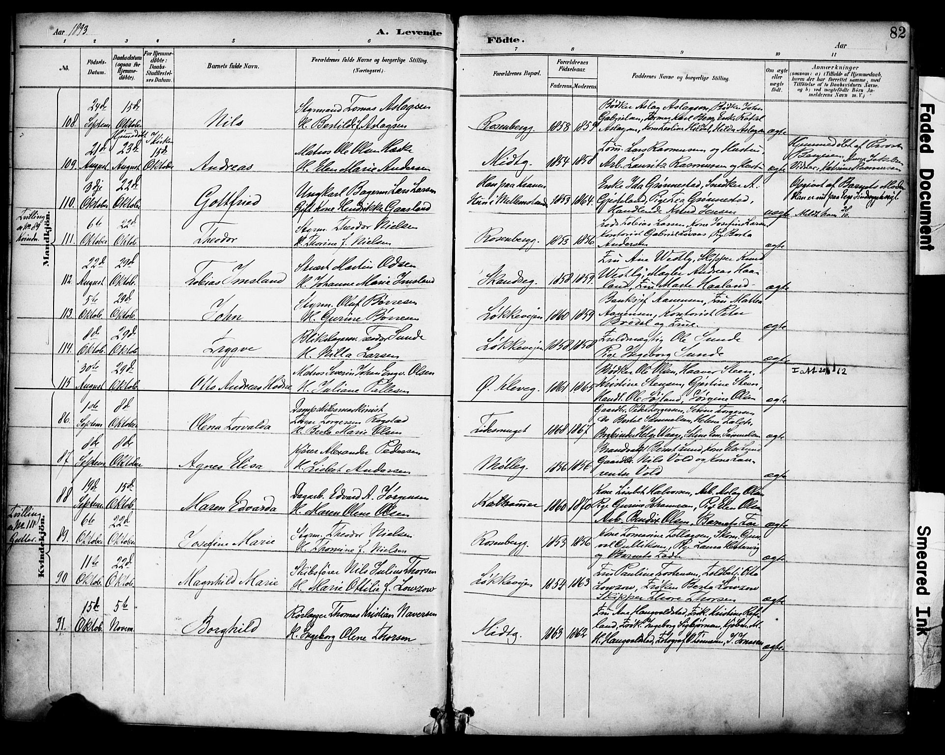 Domkirken sokneprestkontor, AV/SAST-A-101812/001/30/30BA/L0030: Parish register (official) no. A 29, 1889-1902, p. 82