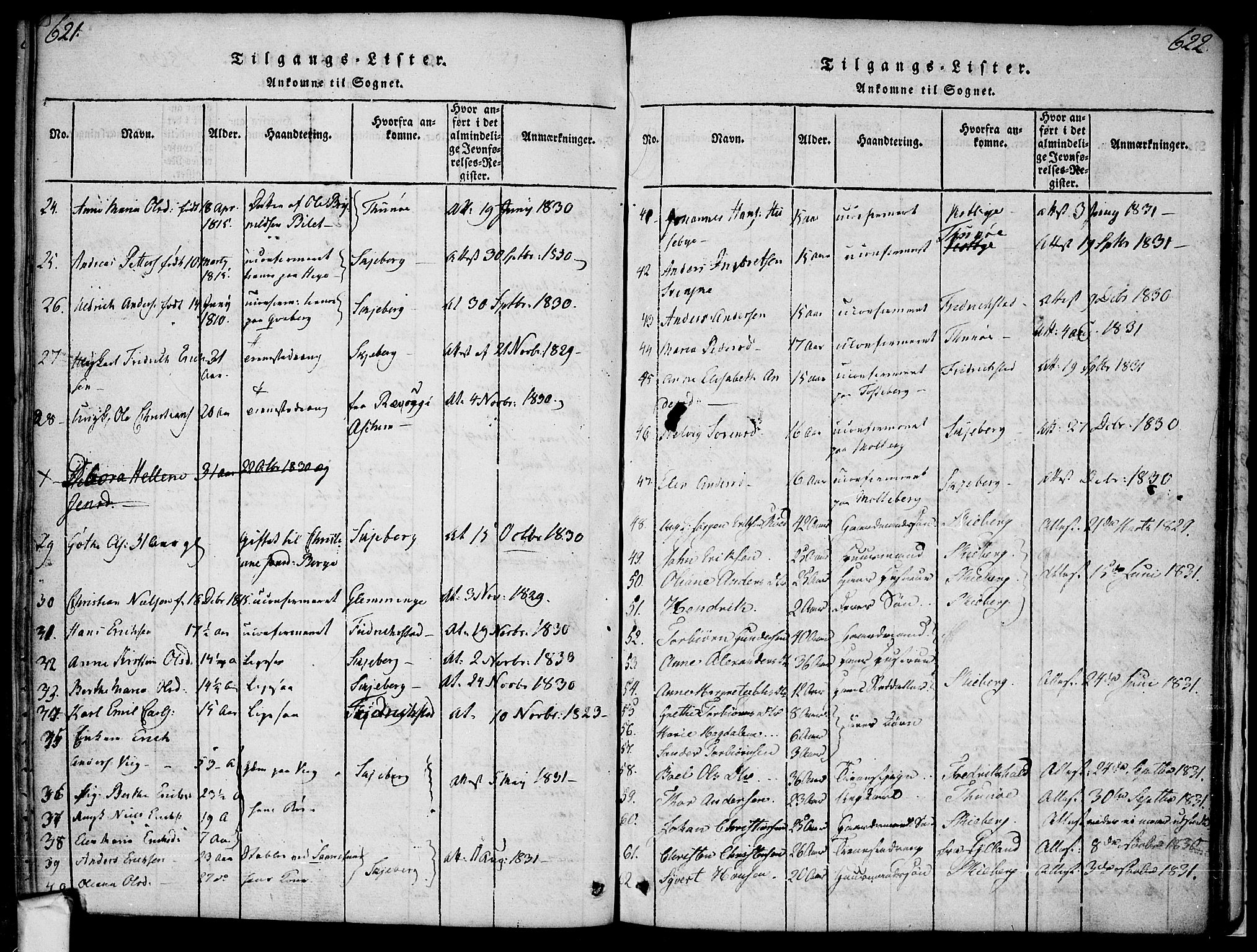 Borge prestekontor Kirkebøker, AV/SAO-A-10903/F/Fa/L0003: Parish register (official) no. I 3, 1815-1836, p. 621-622