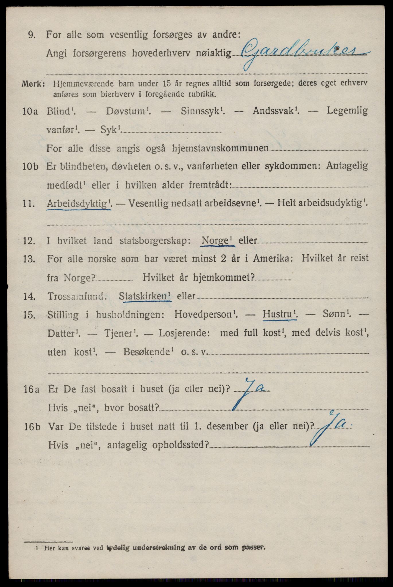 SAST, 1920 census for Høyland, 1920, p. 3723