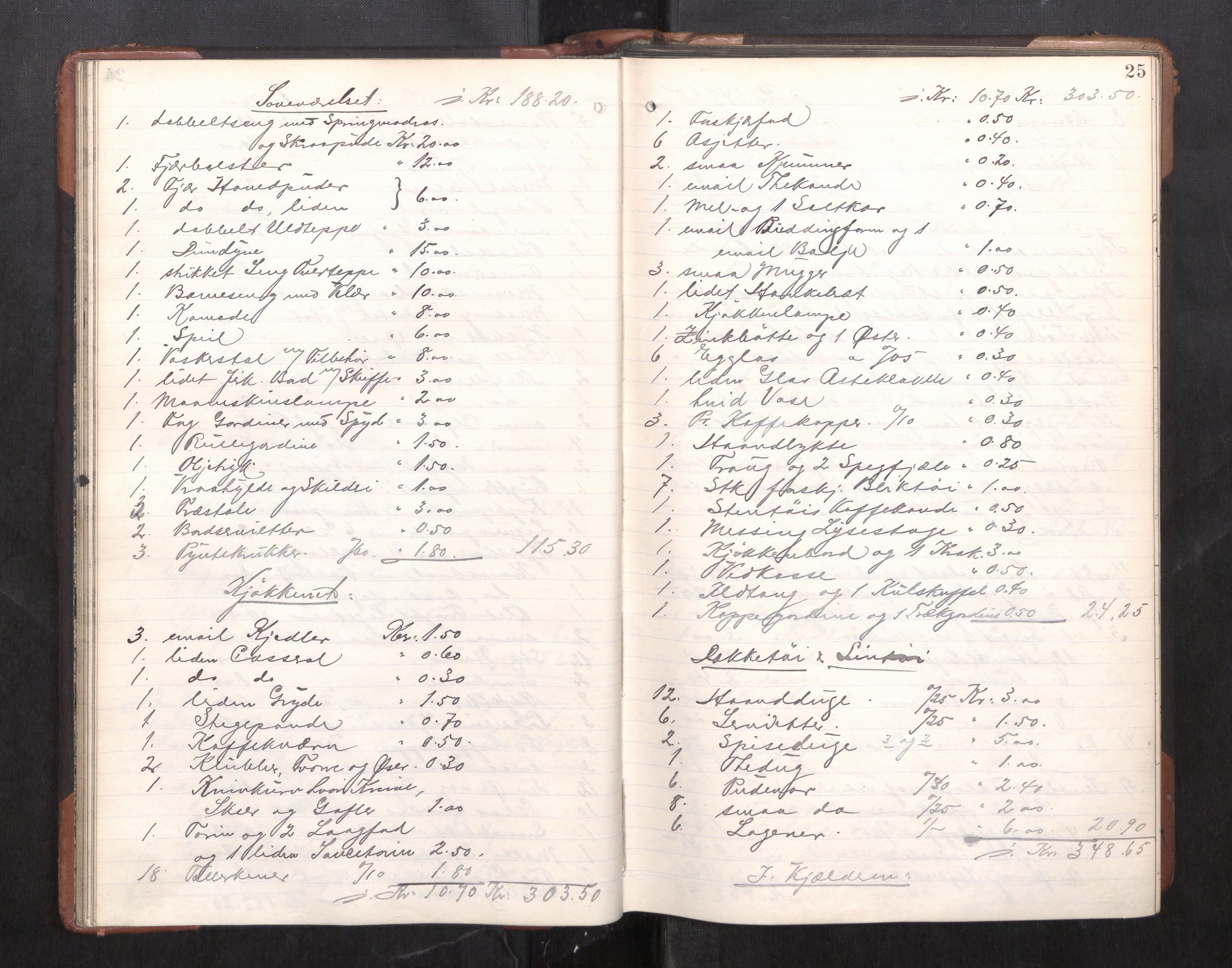 Trondheim byfogd, AV/SAT-A-0003/1/3/3C/L0025: Skifteregistreringsprotokoll - 24/1-14/7. (u/ register), 1906-1909, p. 25