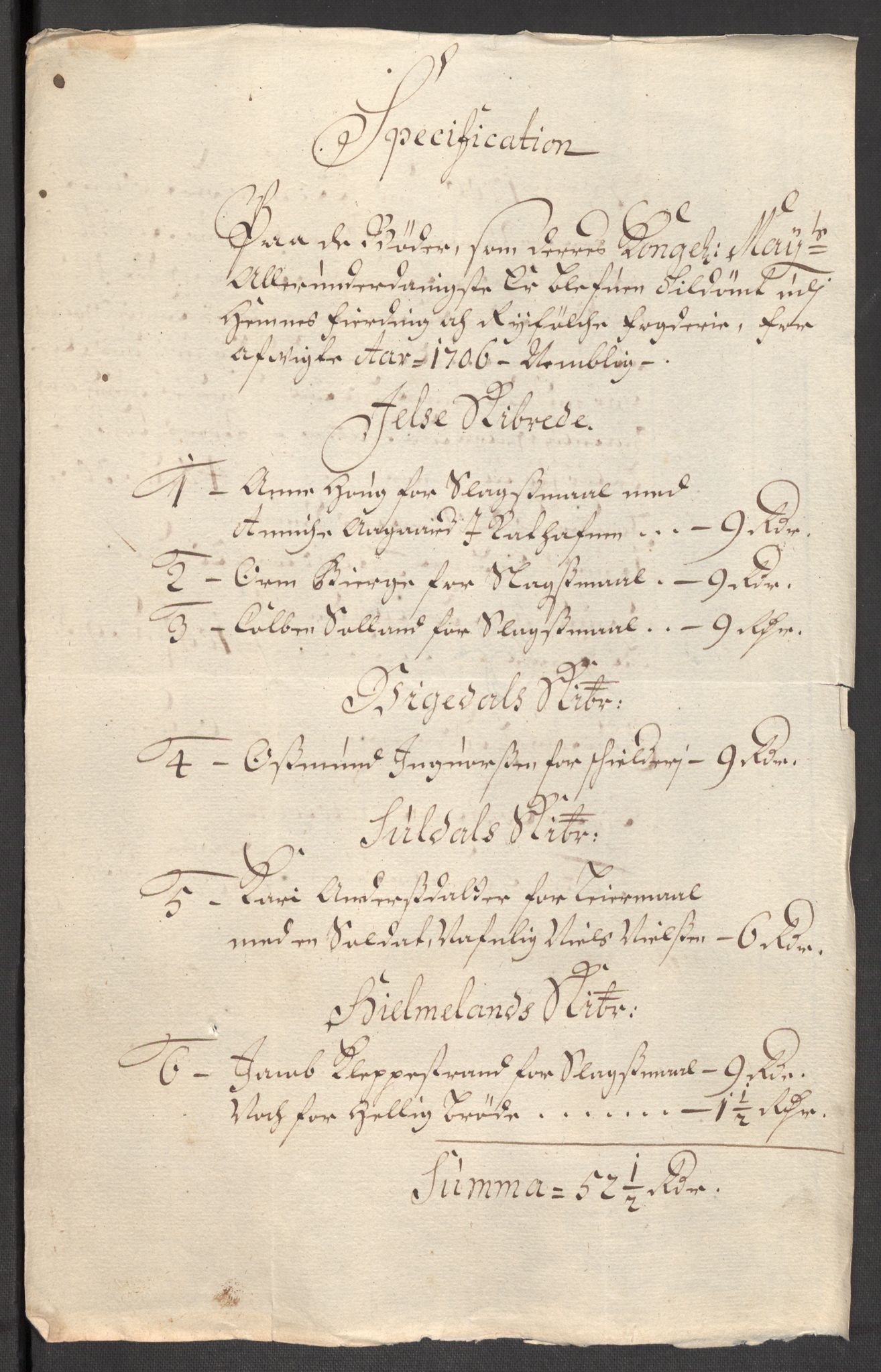 Rentekammeret inntil 1814, Reviderte regnskaper, Fogderegnskap, RA/EA-4092/R47/L2861: Fogderegnskap Ryfylke, 1706-1709, p. 41