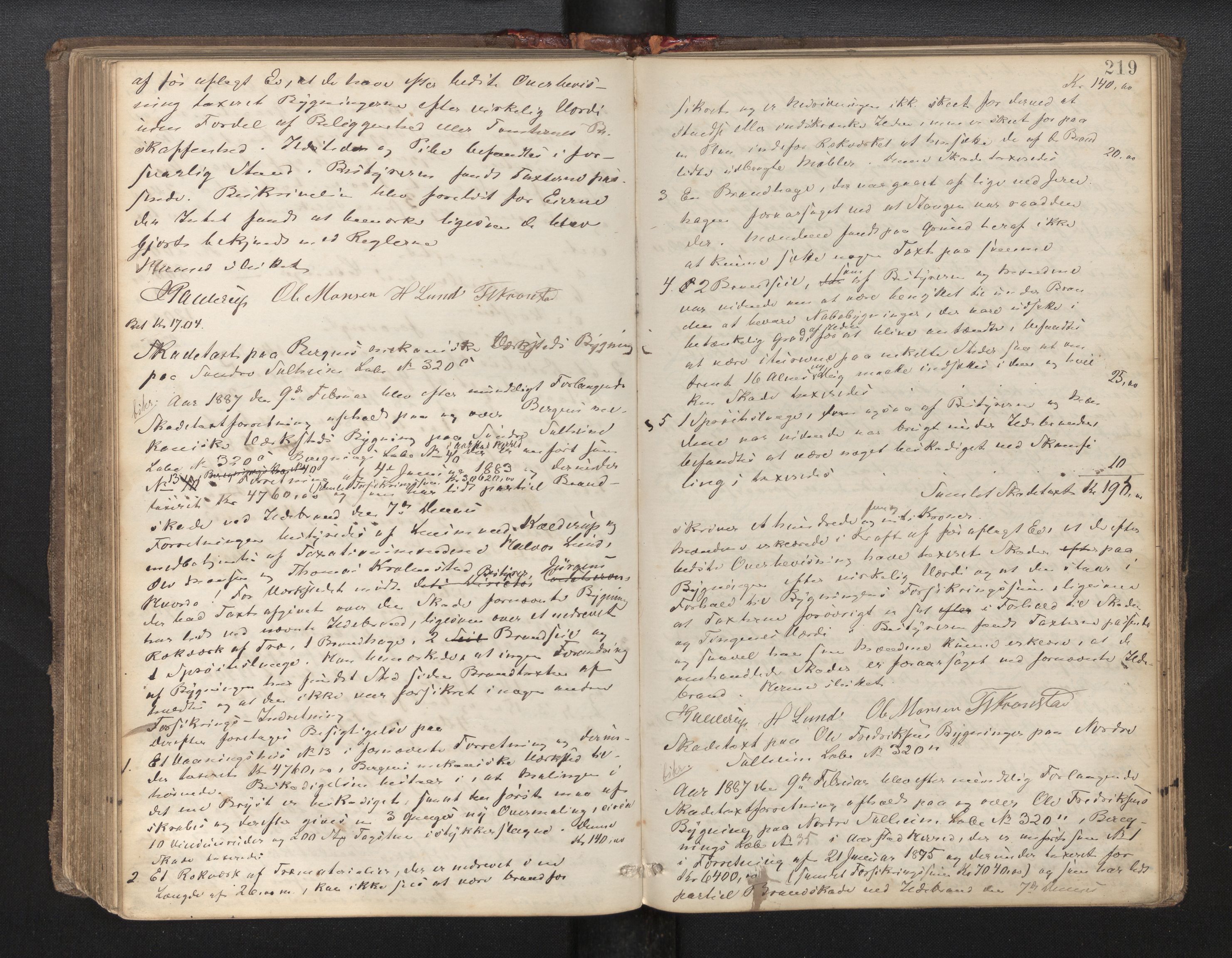 Lensmannen i Årstad, AV/SAB-A-36201/0012/L0007: Branntakstprotokoll, 1882-1889, p. 219