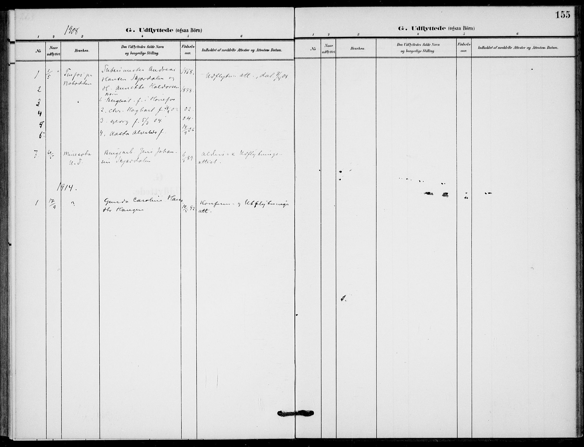 Hole kirkebøker, AV/SAKO-A-228/F/Fb/L0003: Parish register (official) no. II 3, 1906-1916, p. 155