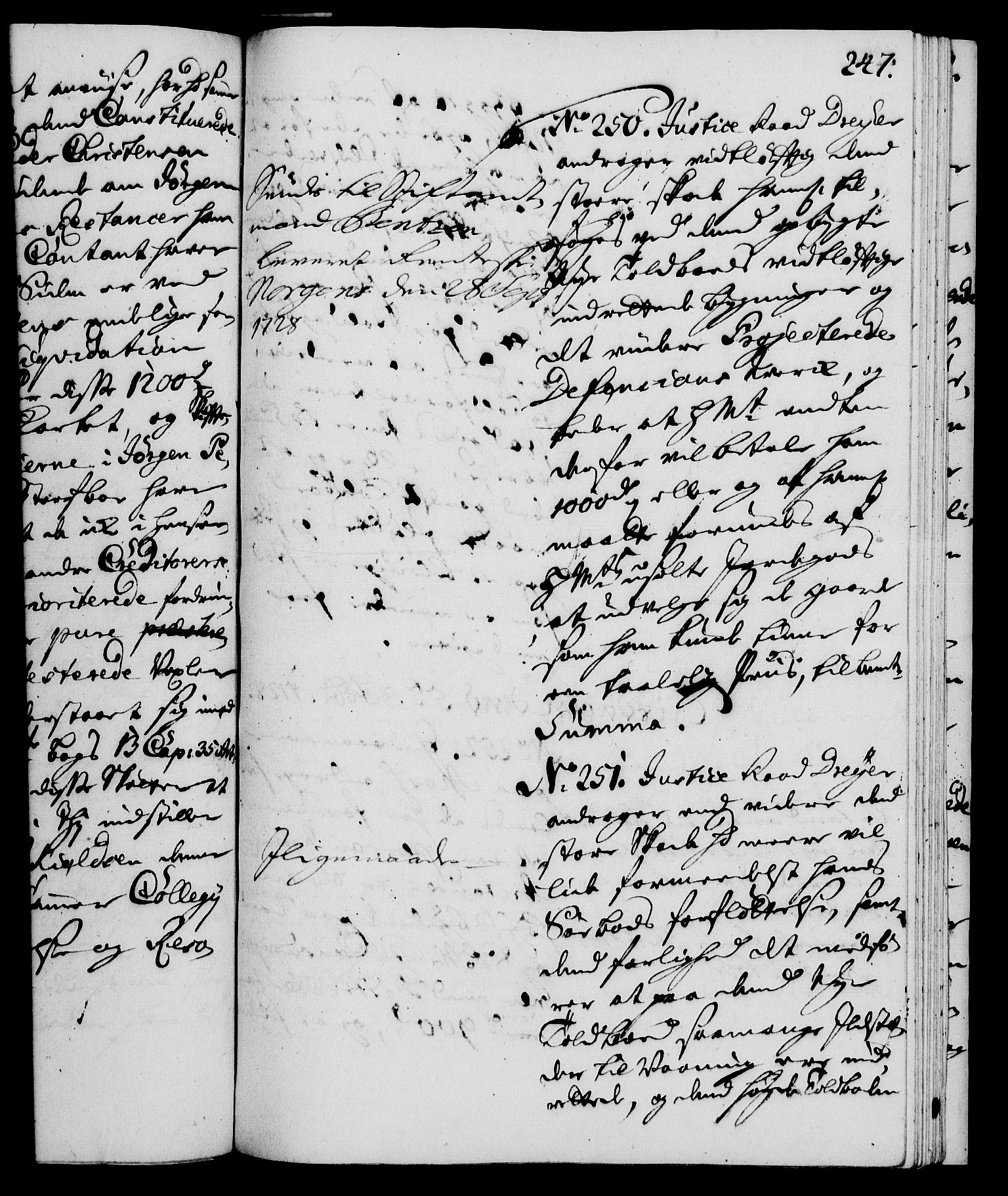 Rentekammeret, Kammerkanselliet, RA/EA-3111/G/Gh/Gha/L0010: Norsk ekstraktmemorialprotokoll (merket RK 53.55), 1728, p. 247