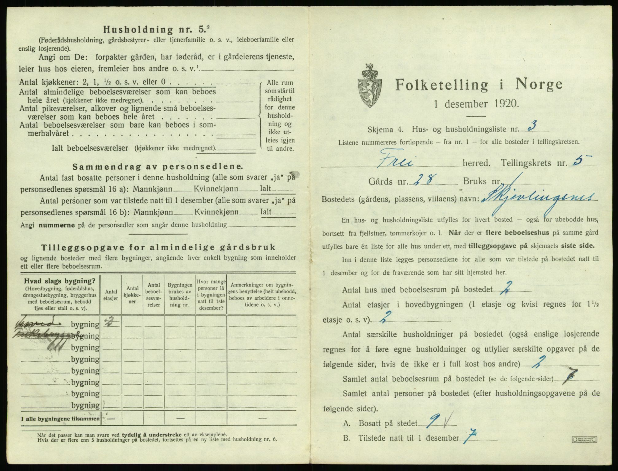 SAT, 1920 census for Frei, 1920, p. 417