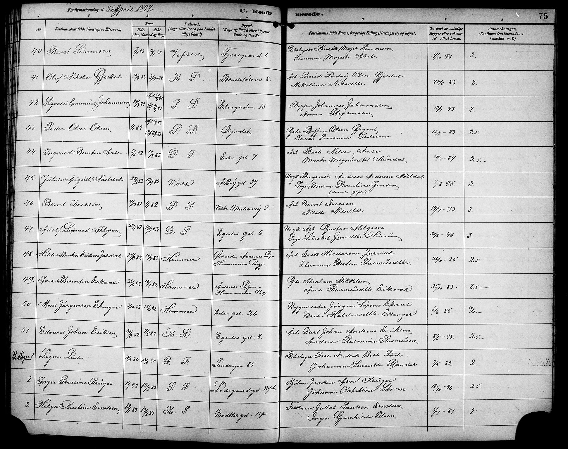 Sandviken Sokneprestembete, AV/SAB-A-77601/H/Hb/L0003: Parish register (copy) no. A 4, 1892-1901, p. 75