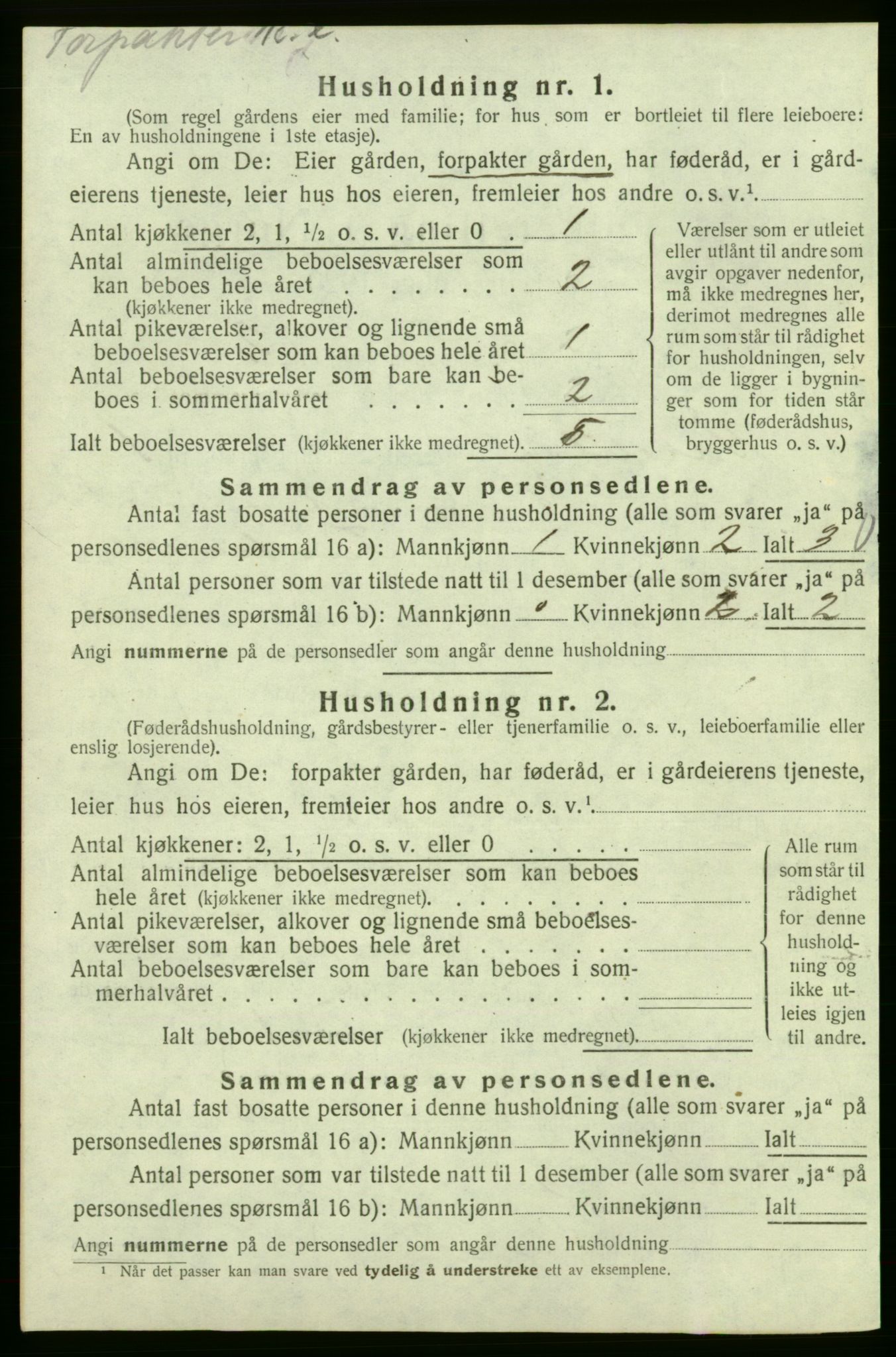 SAB, 1920 census for Varaldsøy, 1920, p. 27