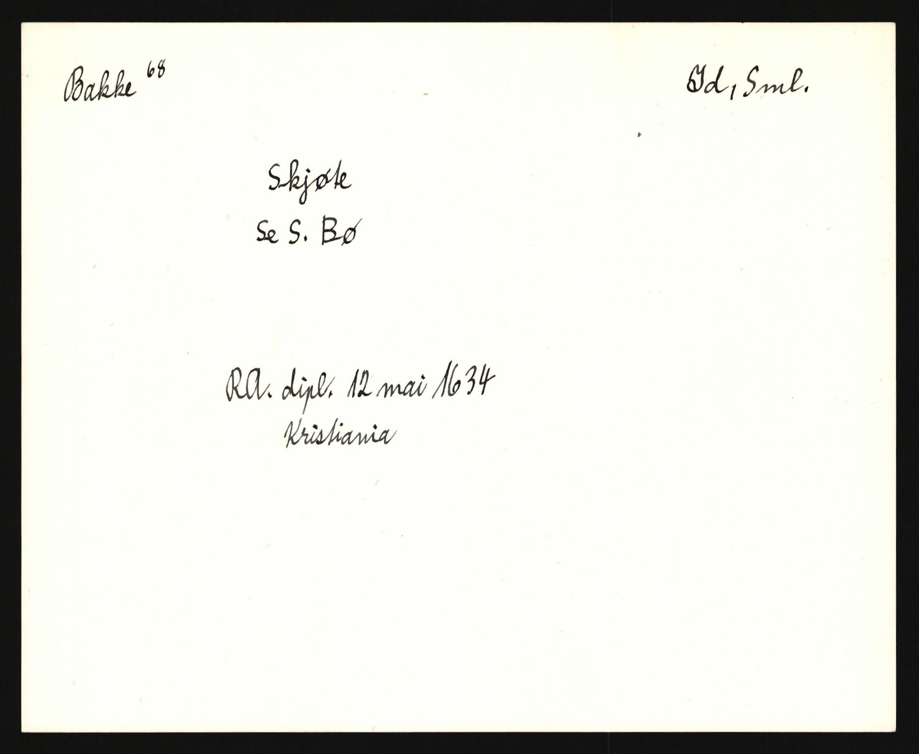 Riksarkivets diplomsamling, AV/RA-EA-5965/F35/F35e/L0002: Registreringssedler Østfold 2, 1300-1900, p. 481