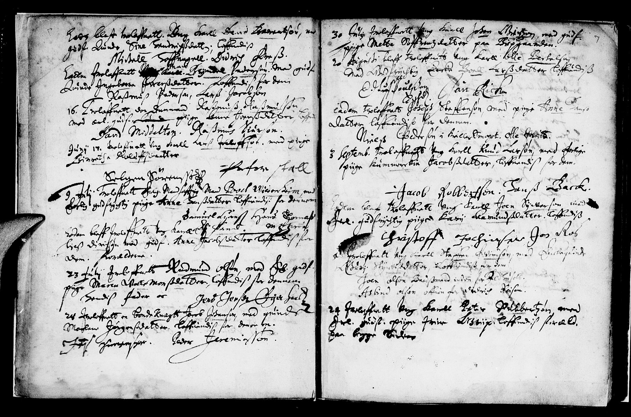 Domkirken sokneprestembete, AV/SAB-A-74801/H/Haa/L0006: Parish register (official) no. A 6, 1663-1683, p. 7