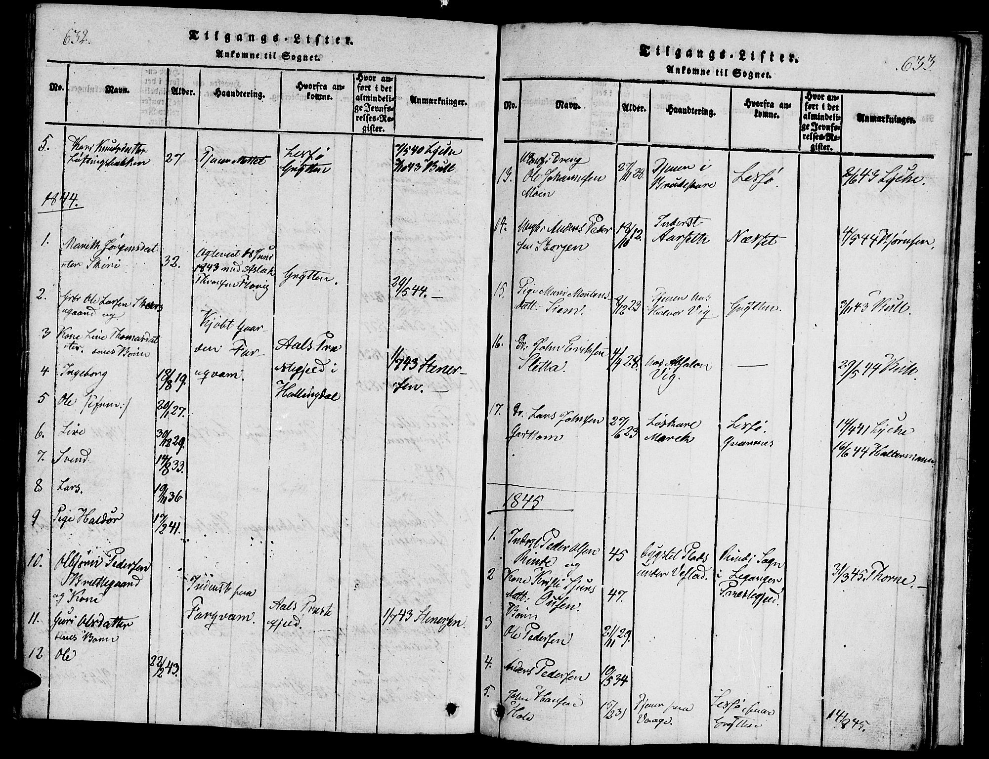 Ministerialprotokoller, klokkerbøker og fødselsregistre - Møre og Romsdal, AV/SAT-A-1454/547/L0602: Parish register (official) no. 547A04, 1818-1845, p. 632-633