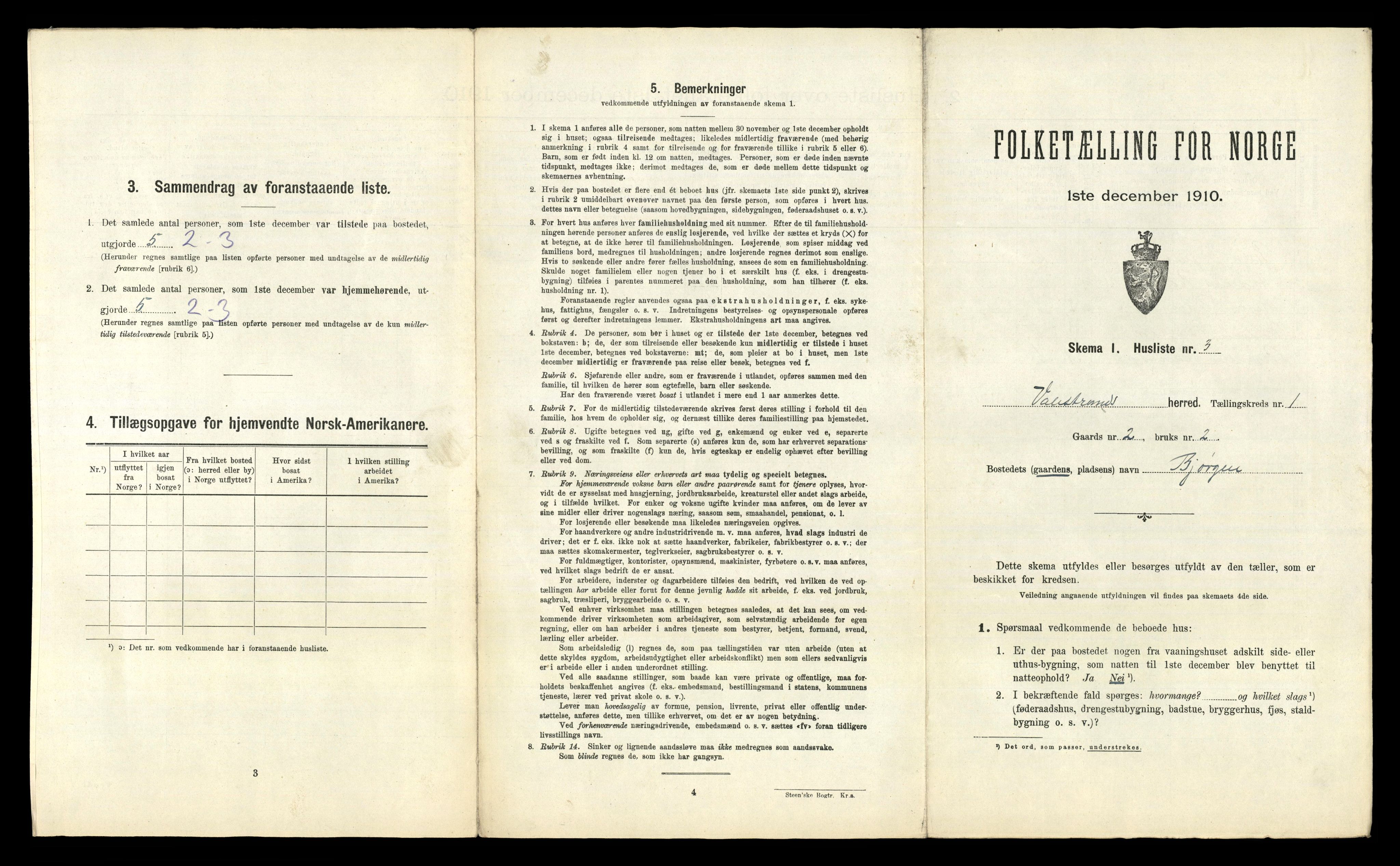 RA, 1910 census for Valestrand, 1910, p. 28