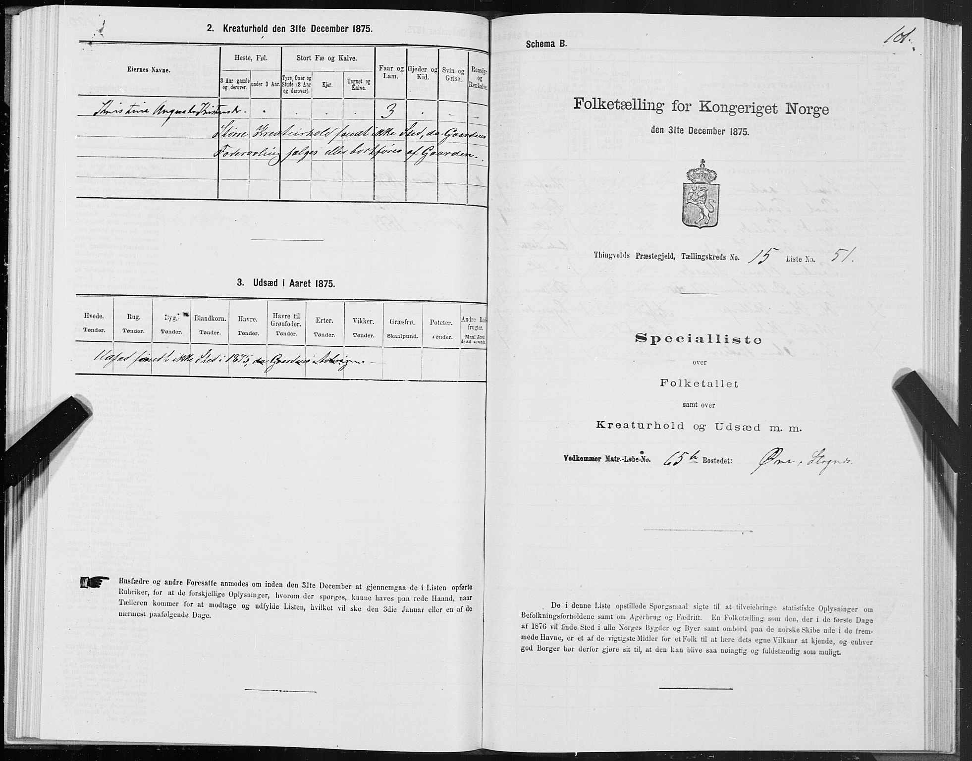 SAT, 1875 census for 1560P Tingvoll, 1875, p. 6101