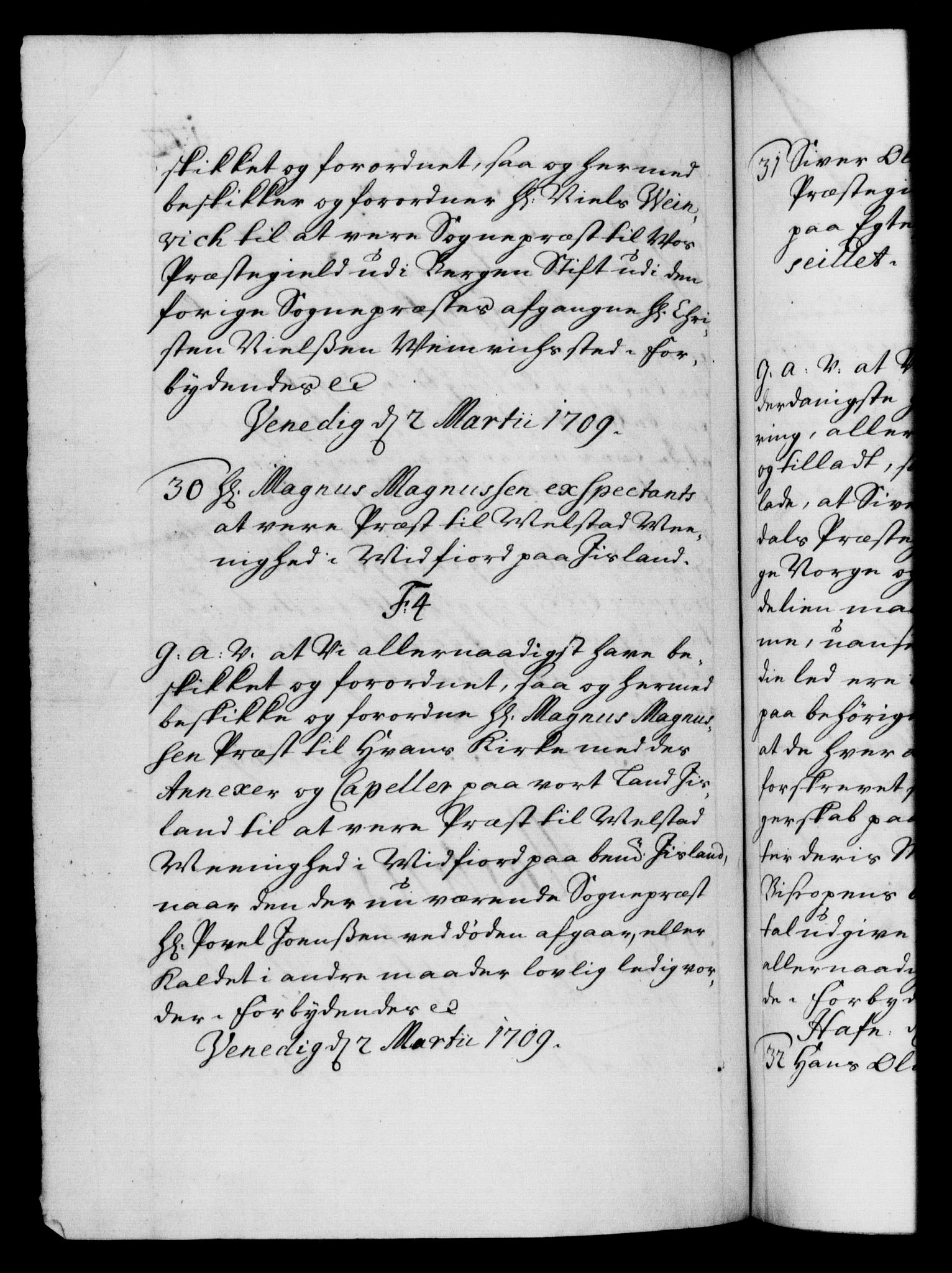 Danske Kanselli 1572-1799, AV/RA-EA-3023/F/Fc/Fca/Fcaa/L0020: Norske registre, 1708-1711, p. 172b