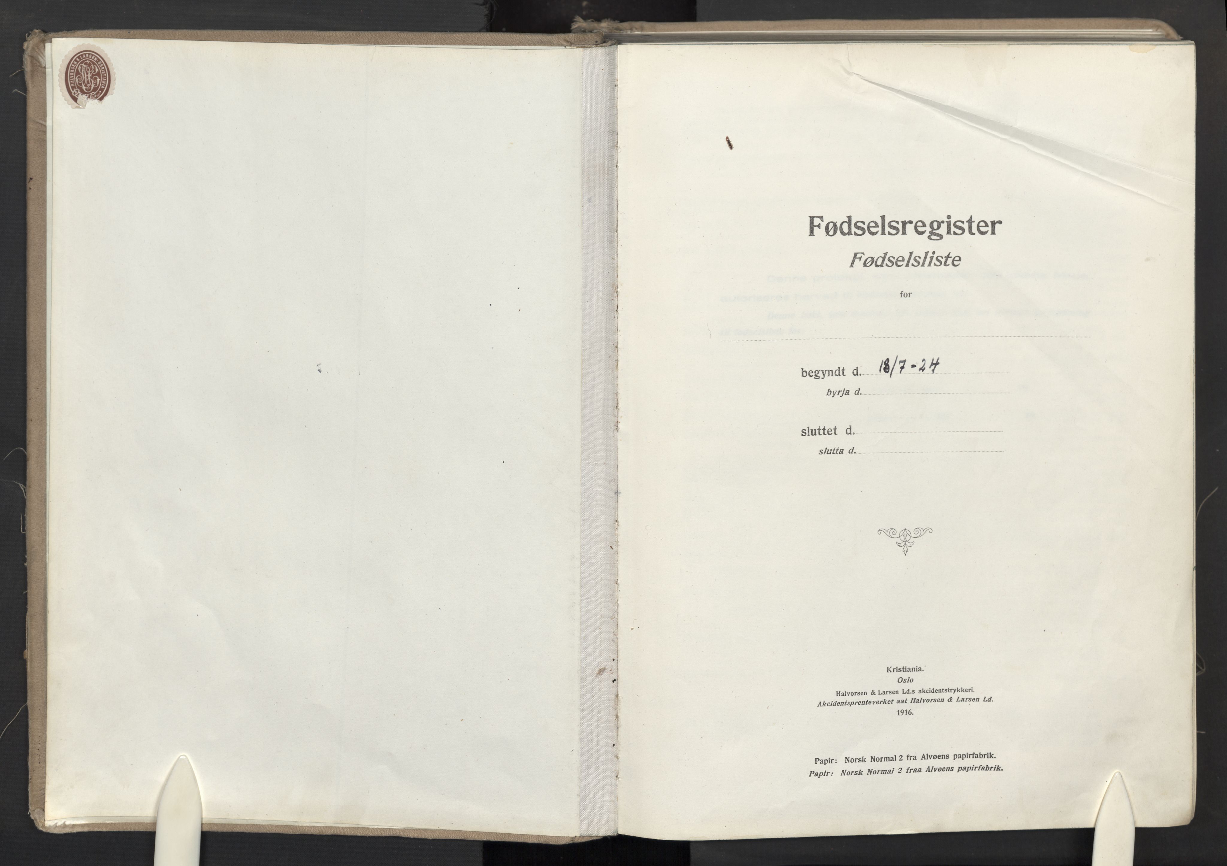 Eidsvoll prestekontor Kirkebøker, AV/SAO-A-10888/J/Ja/L0002: Birth register no. I 2, 1924-1937