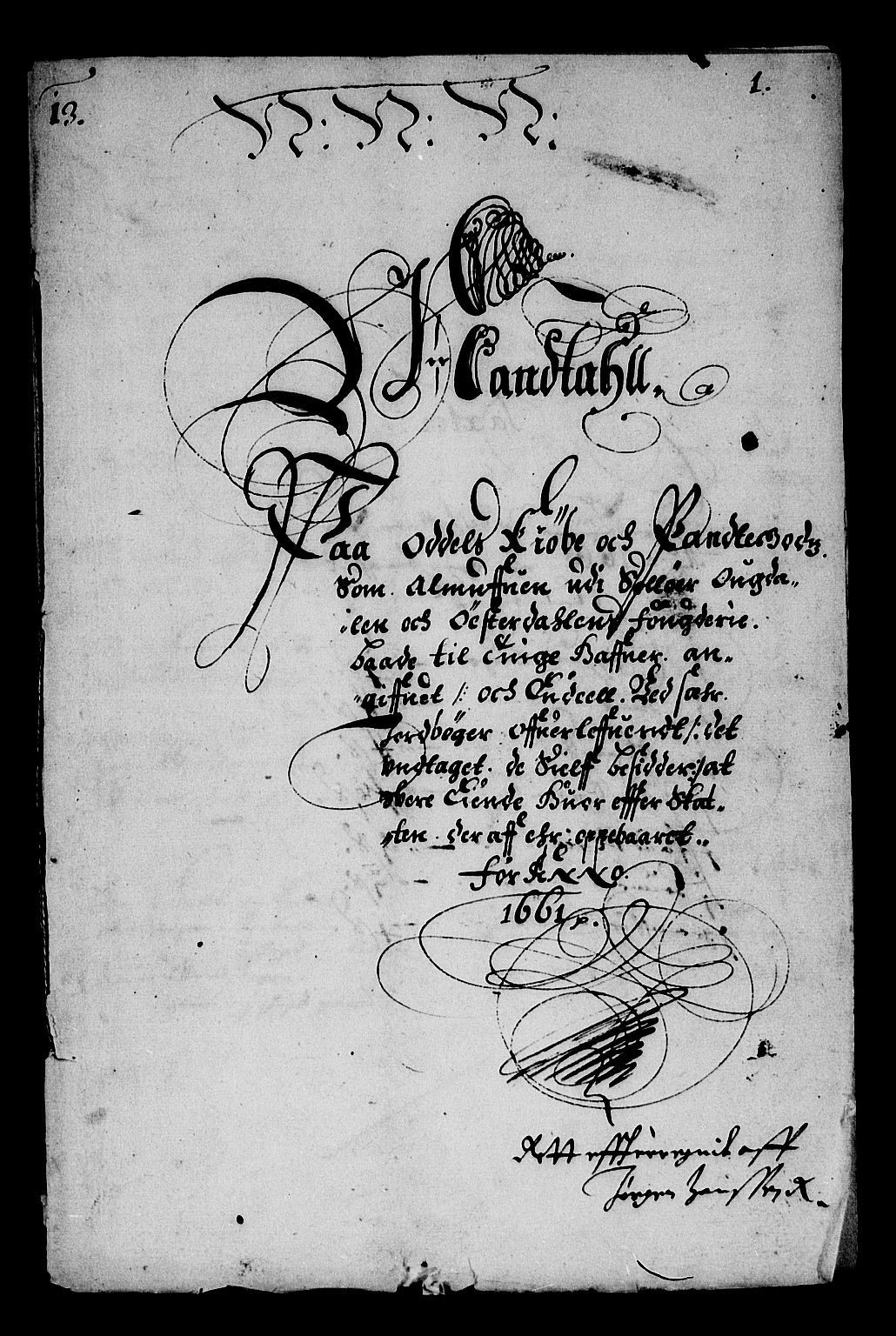 Rentekammeret inntil 1814, Reviderte regnskaper, Stiftamtstueregnskaper, Landkommissariatet på Akershus og Akershus stiftamt, AV/RA-EA-5869/R/Ra/L0006: Landkommissariatet på Akershus, 1661