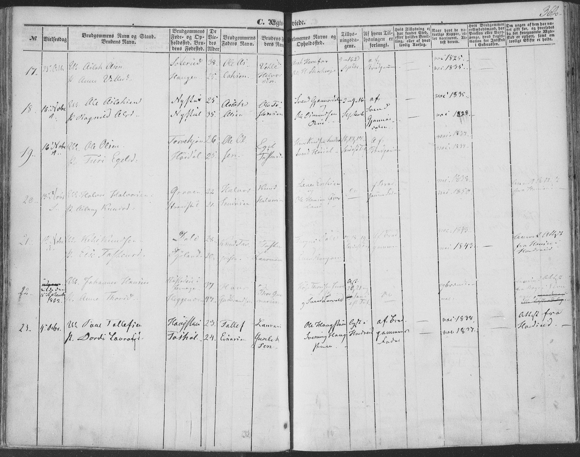 Seljord kirkebøker, AV/SAKO-A-20/F/Fa/L012b: Parish register (official) no. I 12B, 1850-1865, p. 362