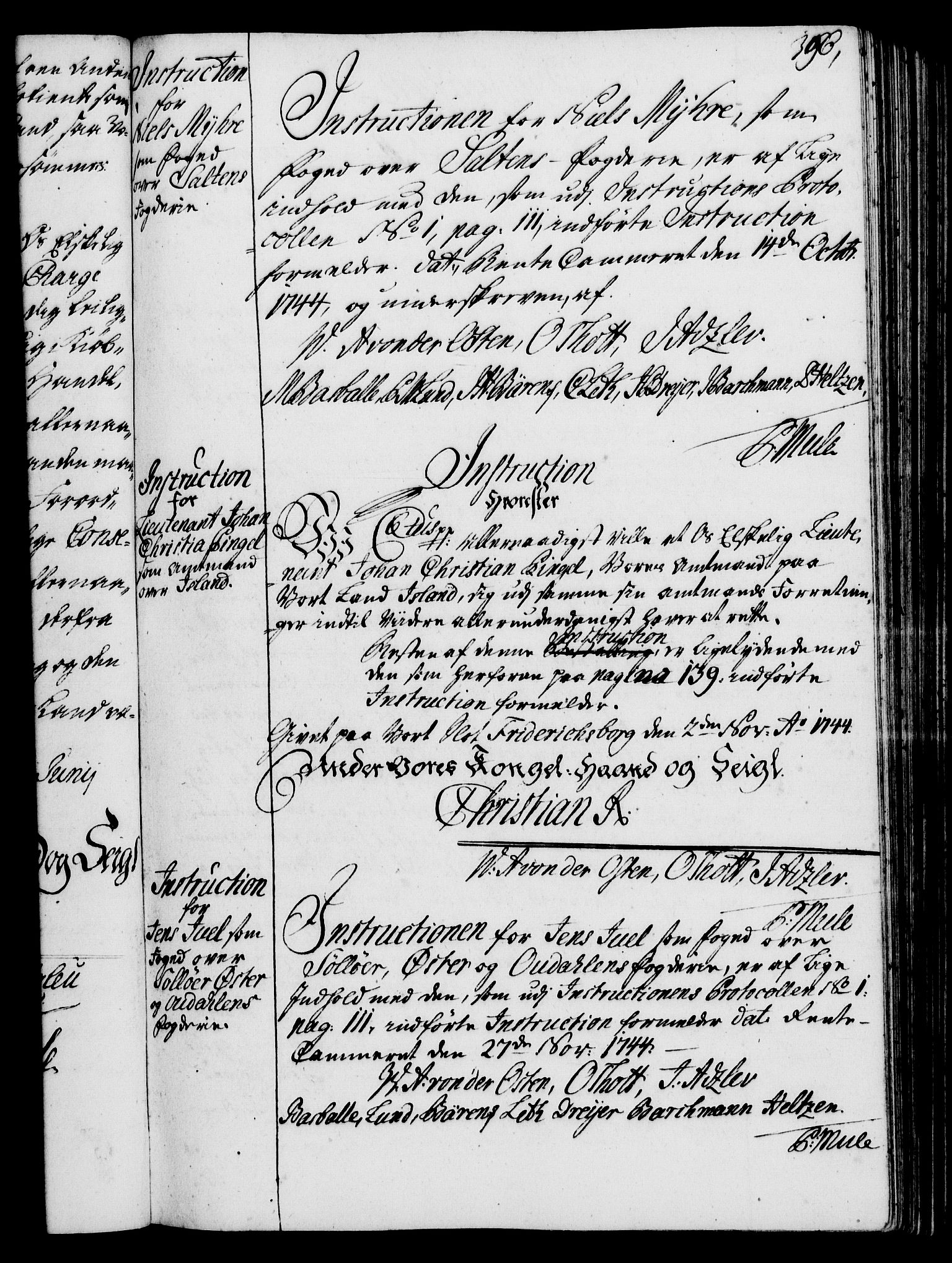 Rentekammeret, Kammerkanselliet, RA/EA-3111/G/Gg/Ggi/L0002: Norsk instruksjonsprotokoll med register (merket RK 53.35), 1729-1751, p. 396